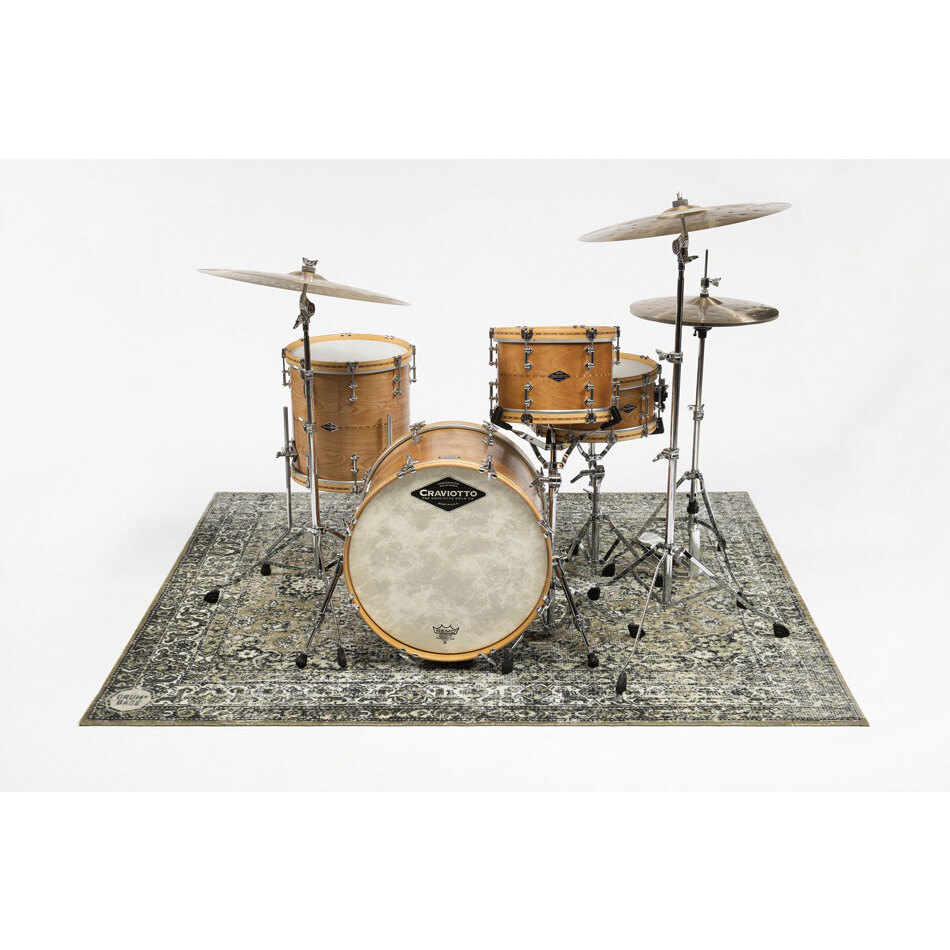 DRUMnBASE 185 x 160 cm Vintage Drum Mat Green 5
