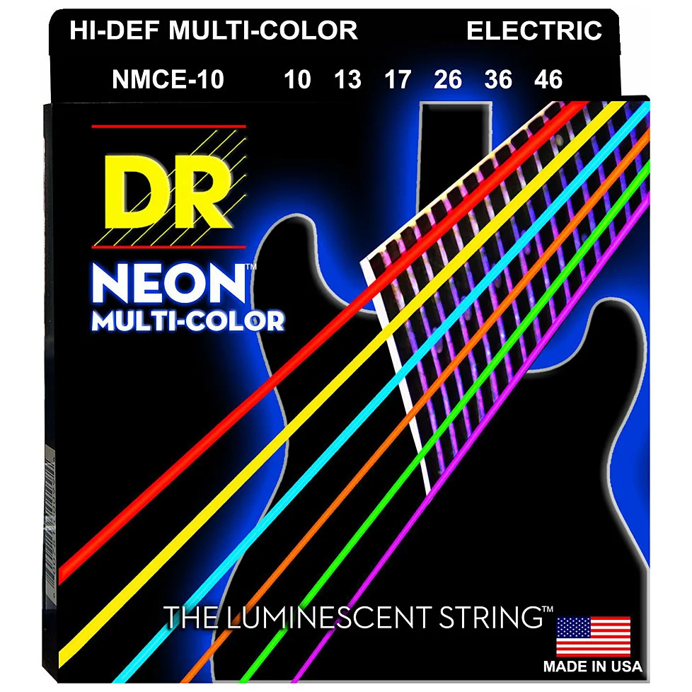DR Strings Neon Multi-Color NMCE-10 Medium .010-.046