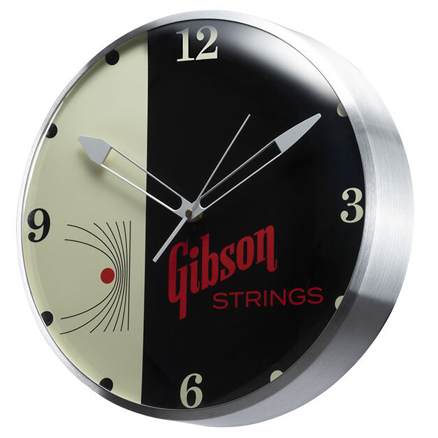 Gibson Vintage Lighted Wall Clock - Gibson Strings 2