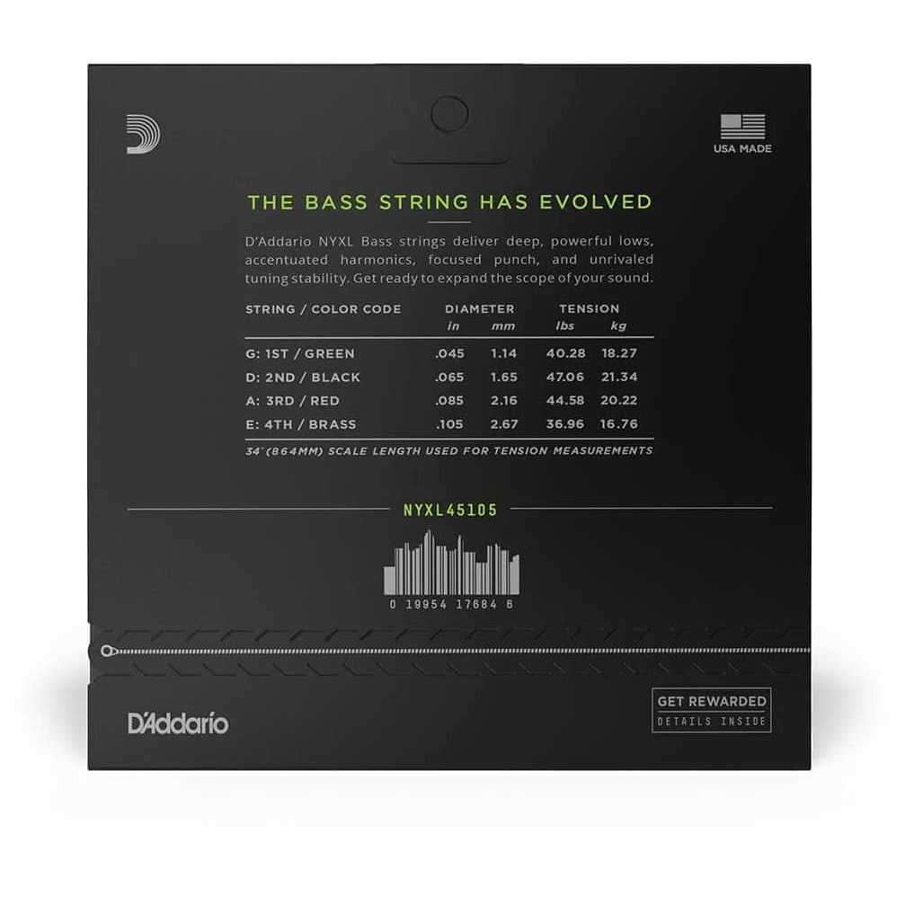 D’Addario - D’Addario NYXL45105 - NYXL Bass Nickel Wound, Long Scale 45-105 - 2
