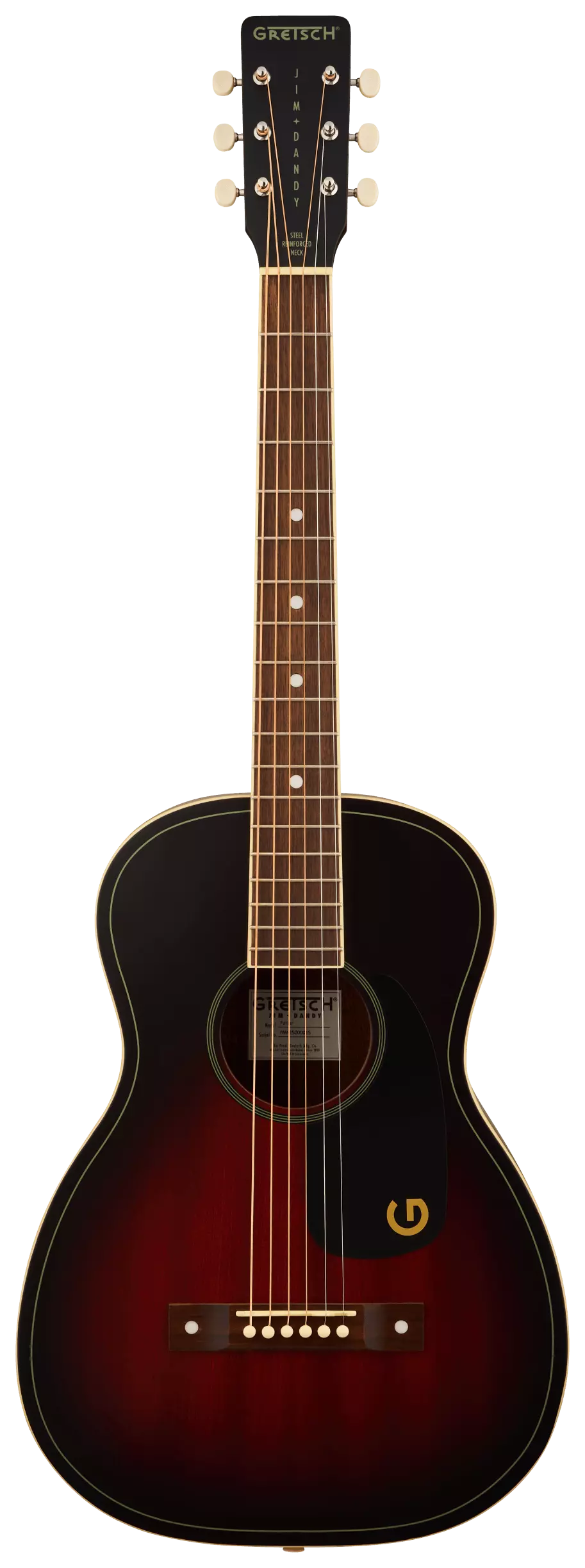 Gretsch Jim Dandy Parlor MAH WPG DP CHRY BRST 4