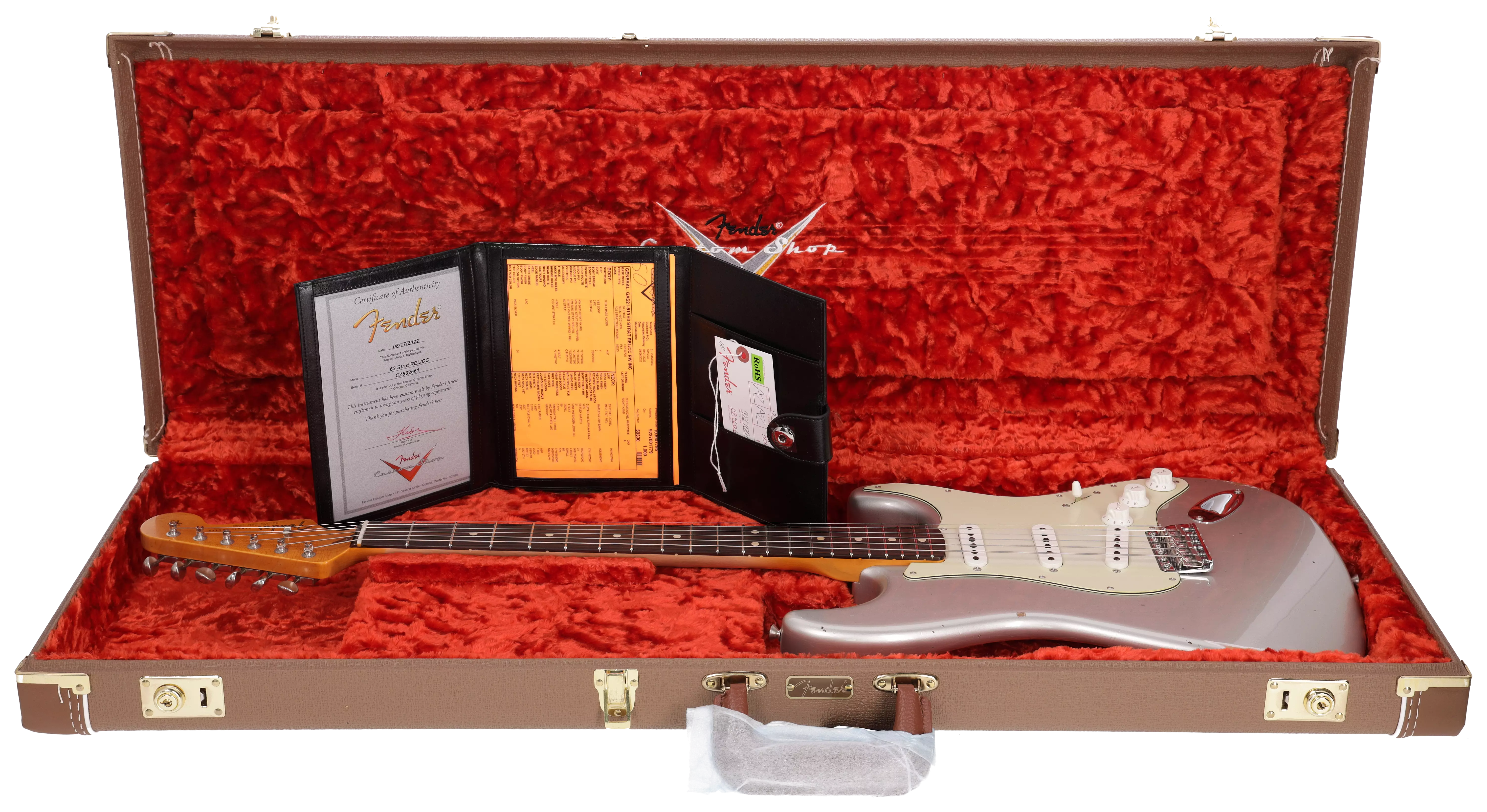 Fender Custom Shop 1963 Stratocaster Relic Aged Inca Silver Metallic #2 17