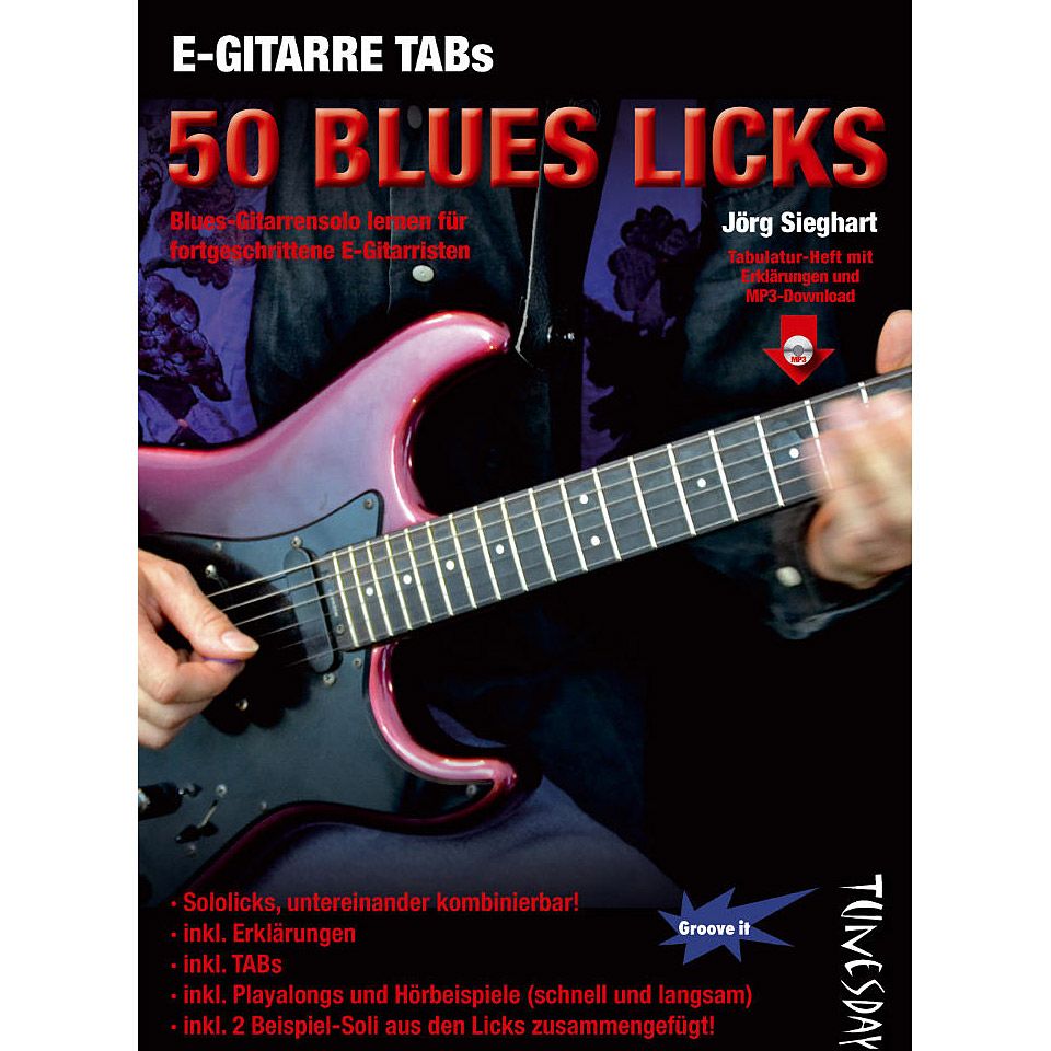  E-Gitarre Training - 50 Blues Licks (Heft + MP3-D)