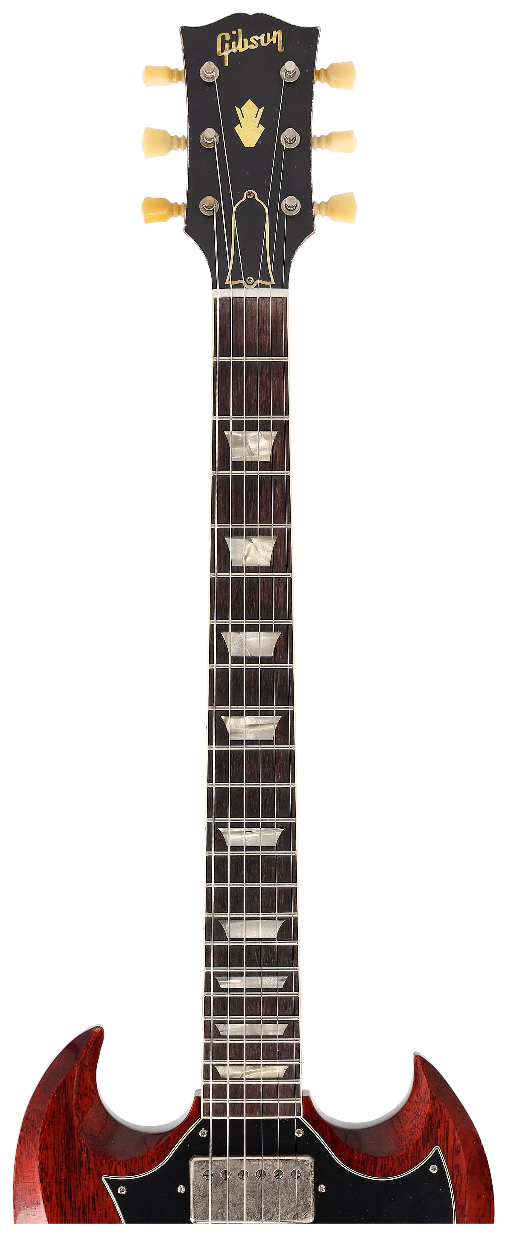 Gibson 64 SG Standard Cherry Long Maestro Heavy Aged Murphy Lab 9