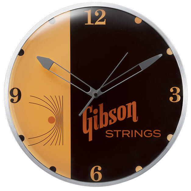 Gibson Vintage Lighted Wall Clock - Gibson Strings 1