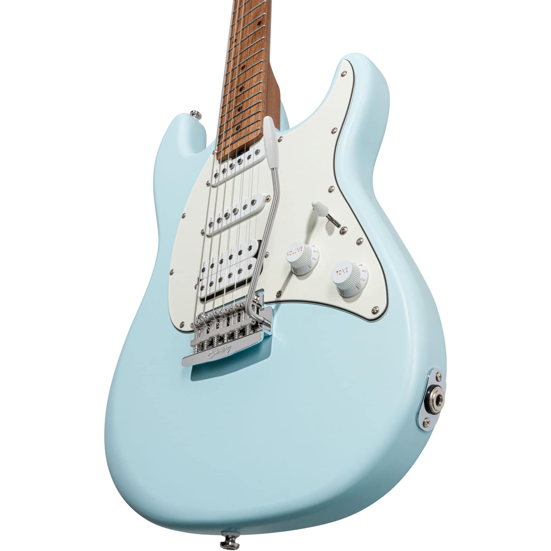 Sterling by Music Man Cutlass HSS Daphne Blue Satin 5