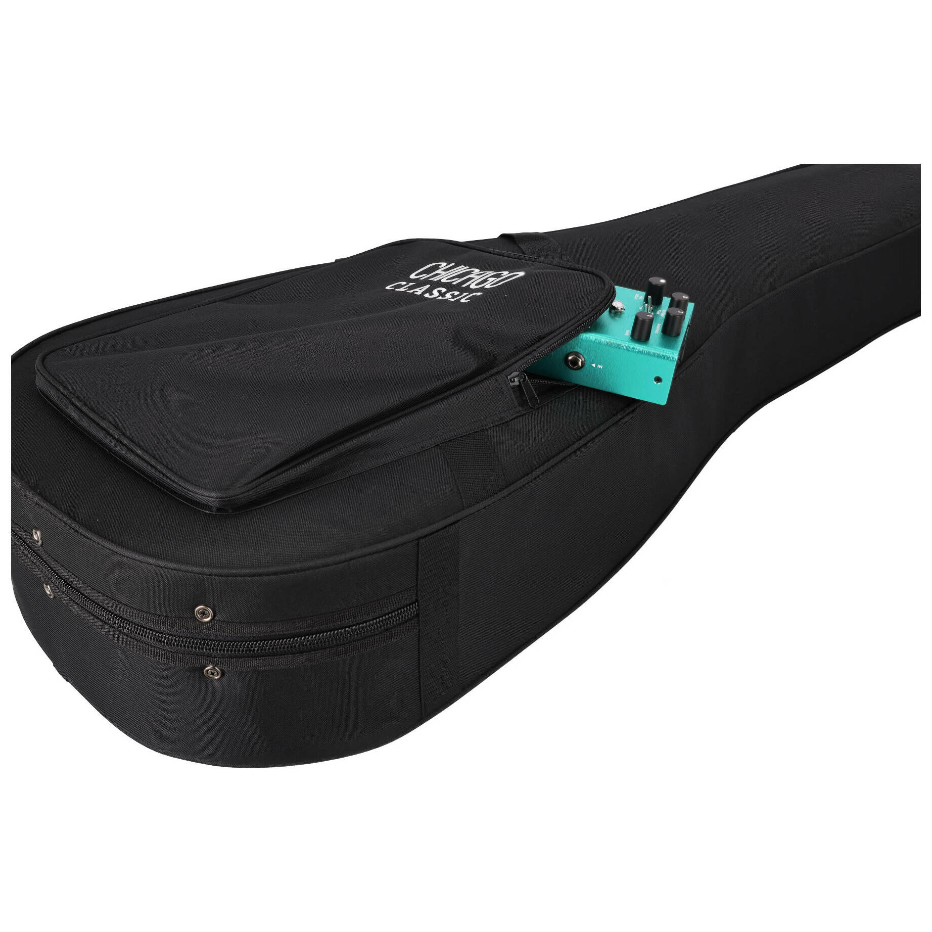 Chicago Classic Lightweight Koffer Klassikgitarre Schwarz 12