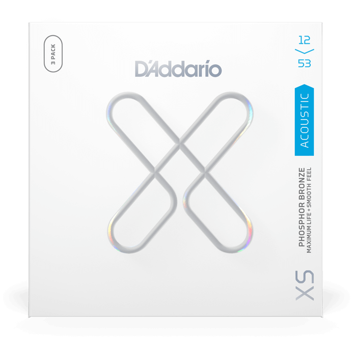 D’Addario XSAPB1253-3P - XS Acoustic Phosphor Bronze Regular Light | 012-053 - 3-Pack