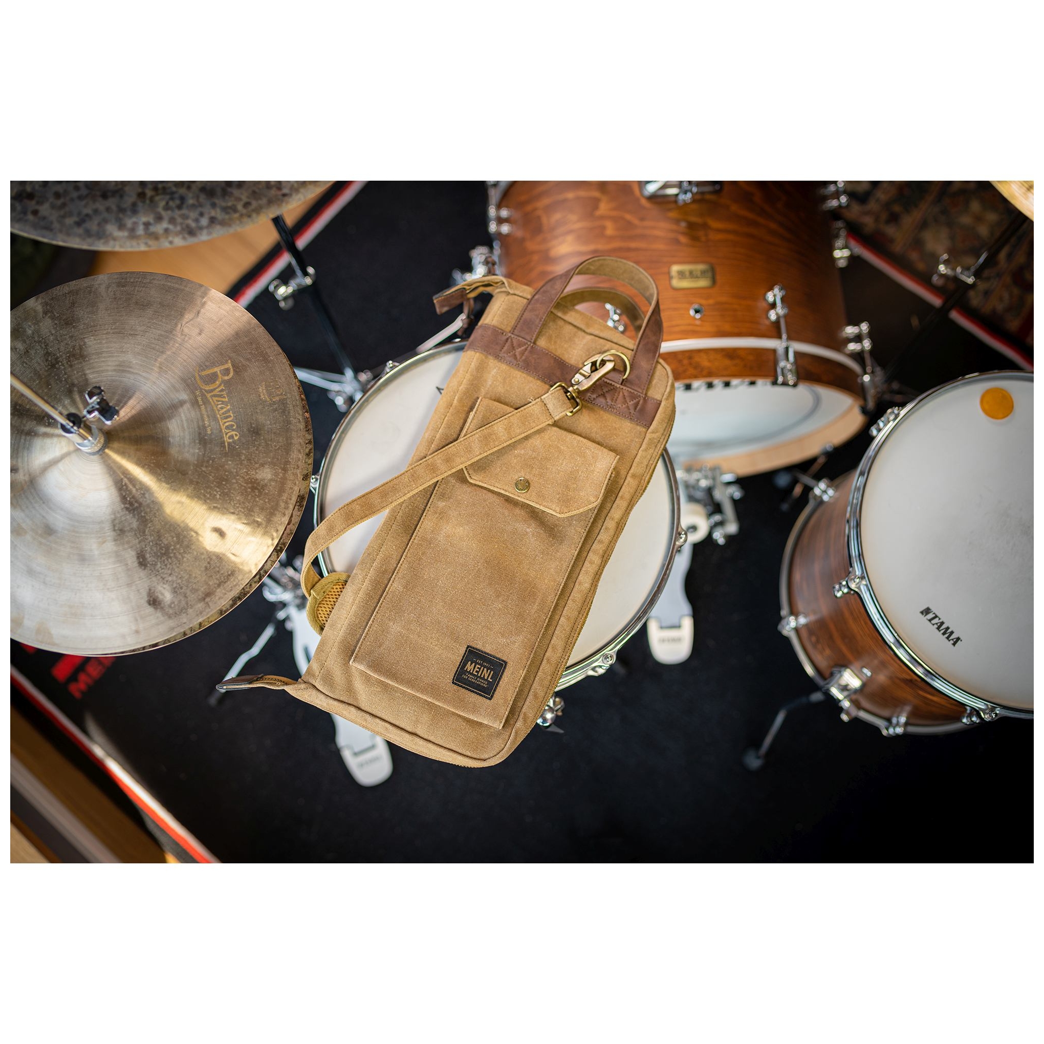 Image of Meinl cymbals mwskh canvas collection stick bag, cvintage khaki 10028399 7