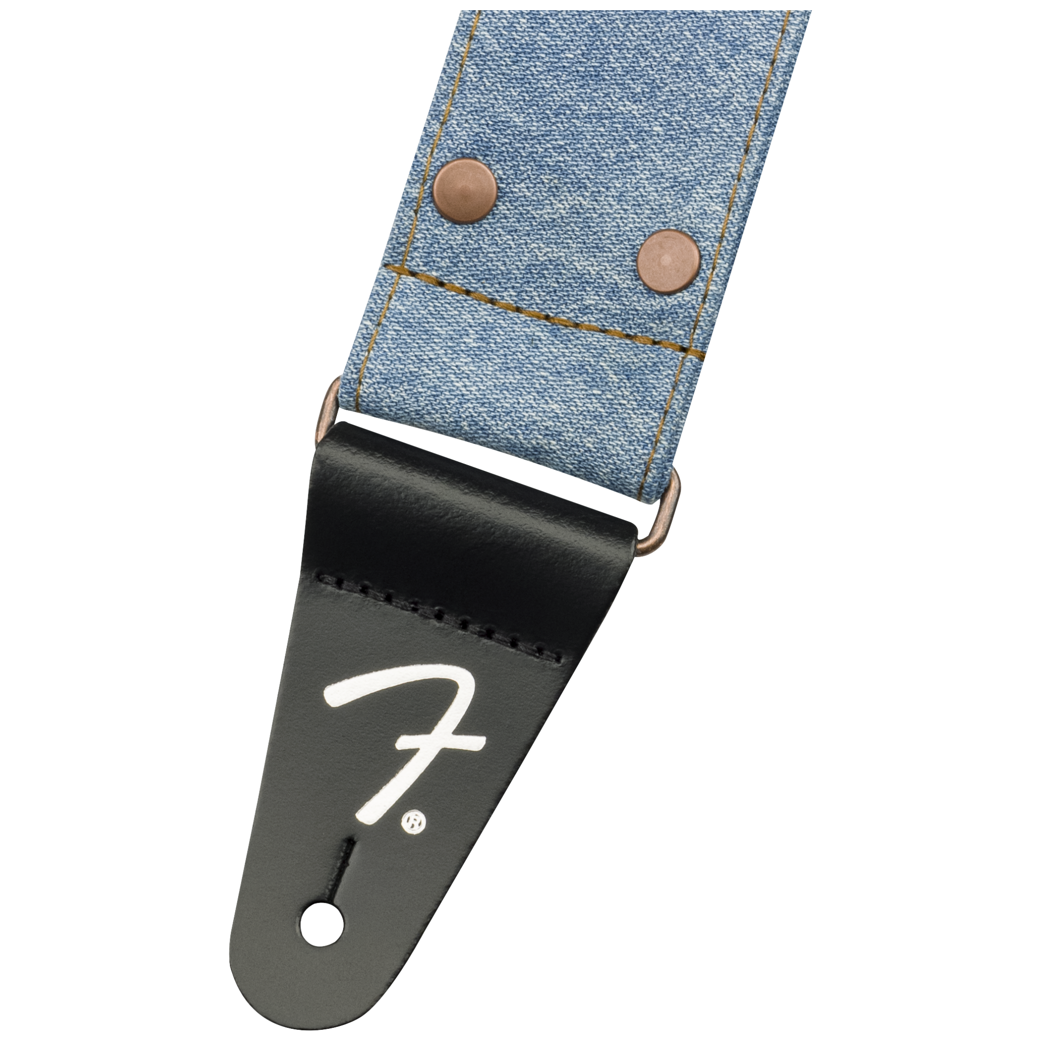 Fender Wrangler Riveted Denim Strap Light Indigo 1
