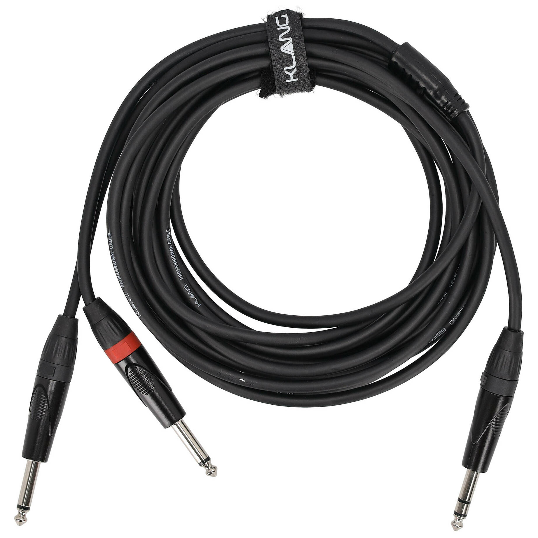 Klang Y-Audiokabel, 6 Meter 6,3 mm Klinke, male, stereo/ 2 x 6,3mm Klinke, male, mono
