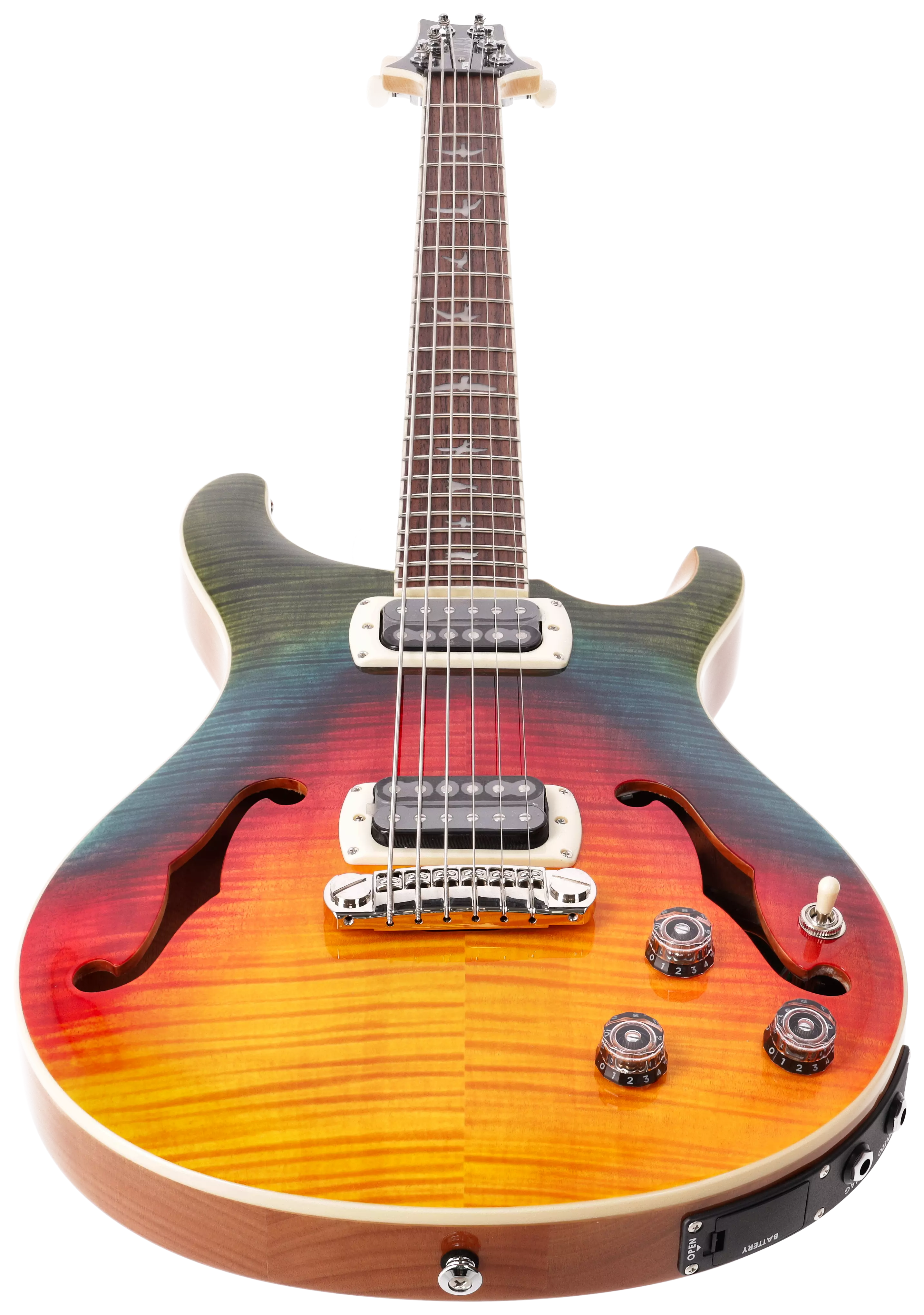 PRS SE Ed Sheeran Flat Back Hollowbody I Baritone Piezo Kaleidoscope 3