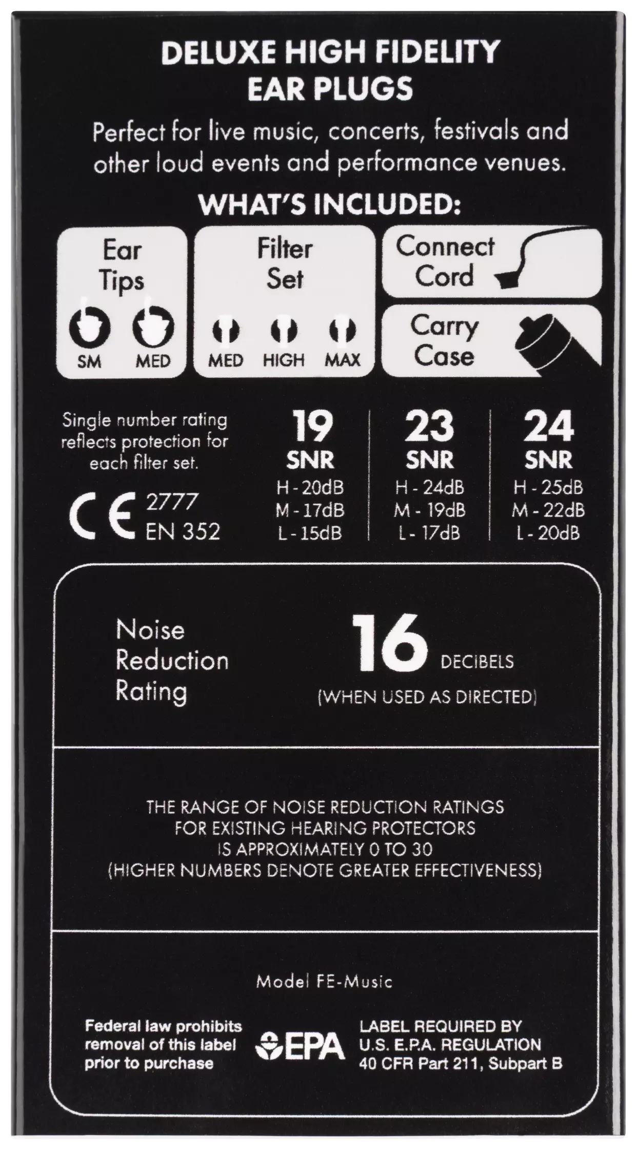 Fender Deluxe Hi-Fi Ear Plugs 5