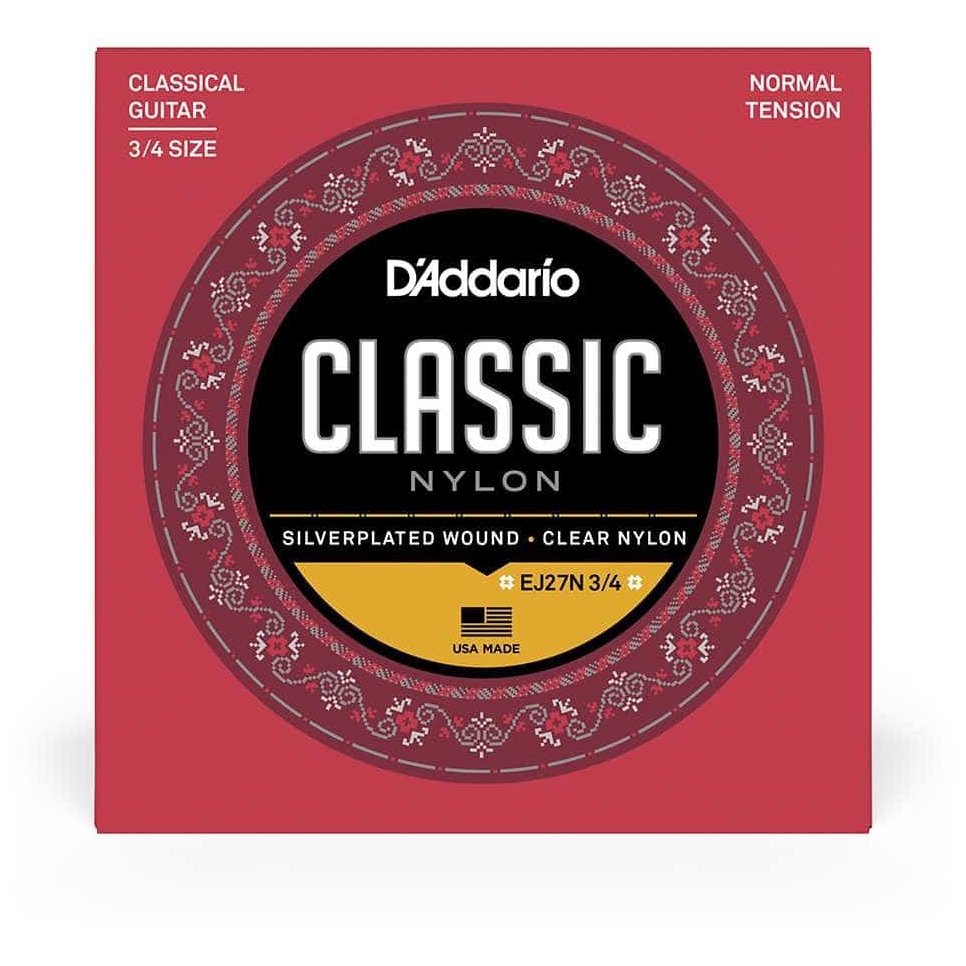D’Addario - D’Addario EJ27N 3 4 - Student Classical Nylon - Normal Tension 029-044 - 1