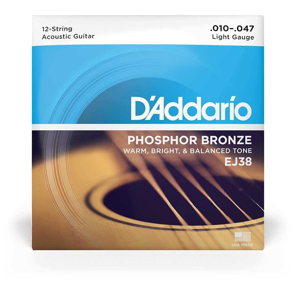 D’Addario - D’Addario EJ38 - 12-String Acoustic Phosphor Bronze 10-47