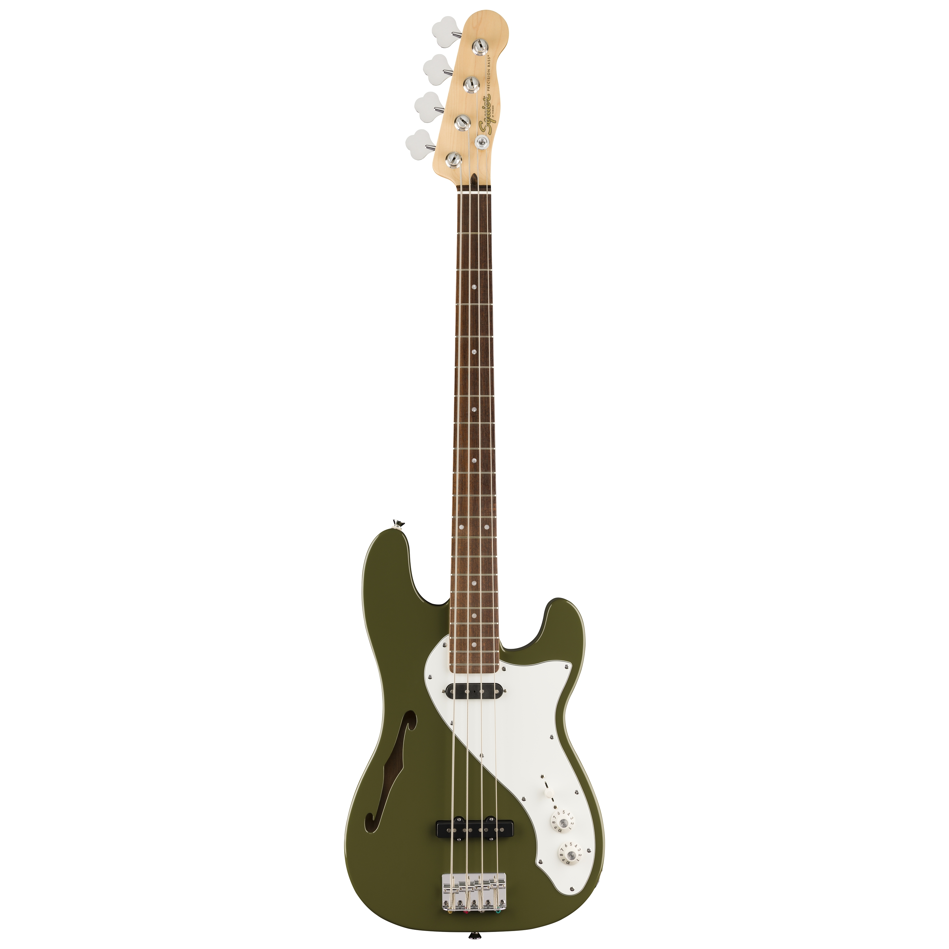 Squier by Fender Paranormal Precision Bass Thinline SJ LRL Parchment PG Olive