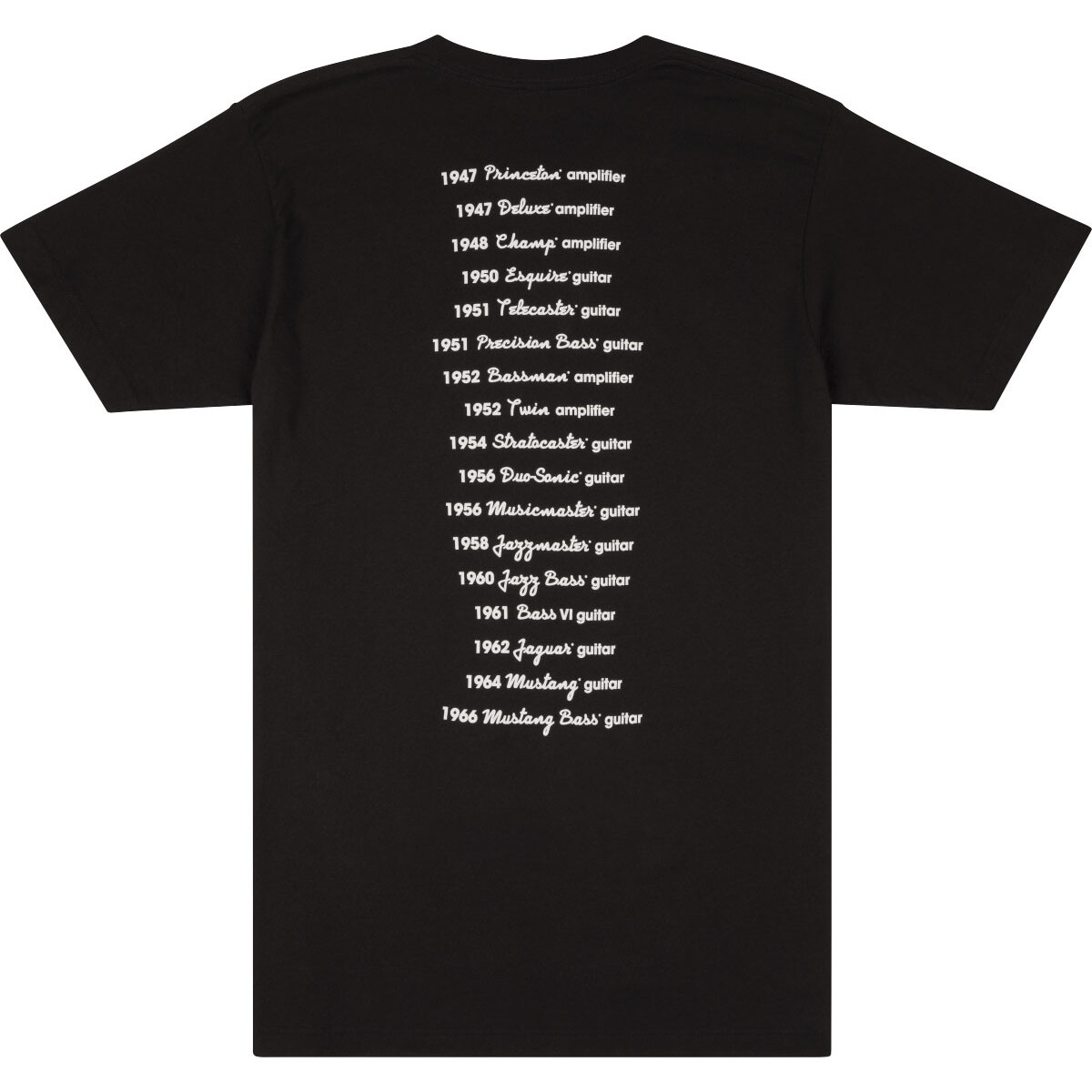 Fender Logo Date Back Tee Black XXL 1