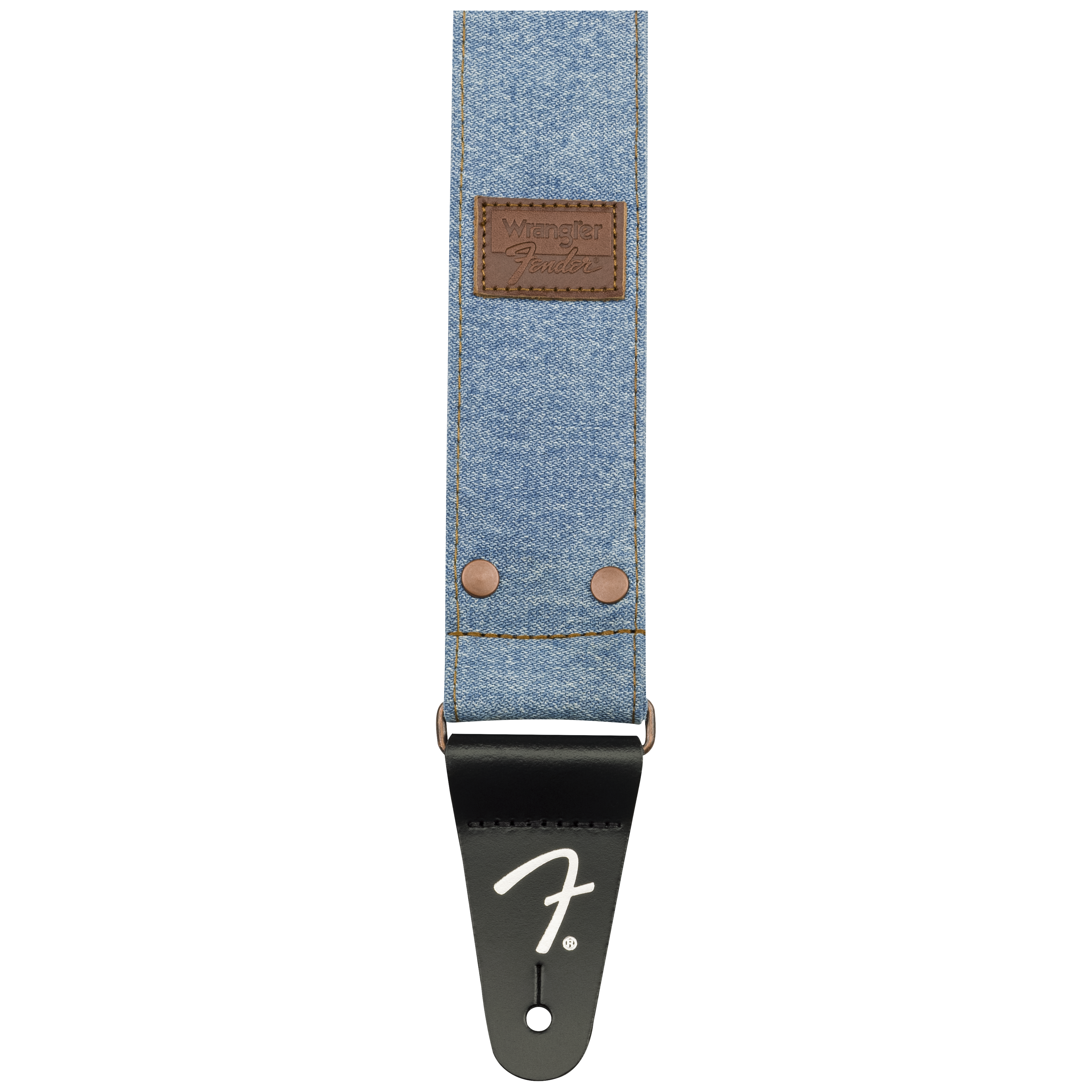 Fender Wrangler Riveted Denim Strap Light Indigo 3