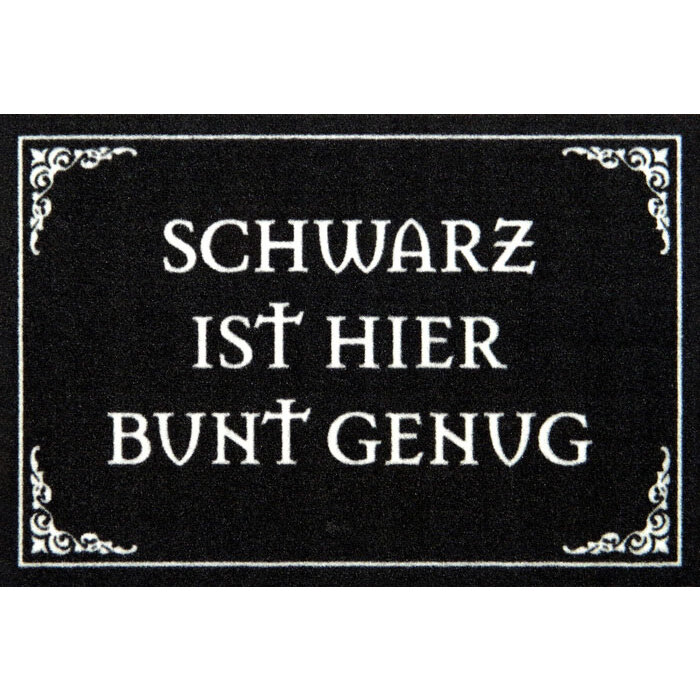  Doormat - Schwarz ist hier bunt genug