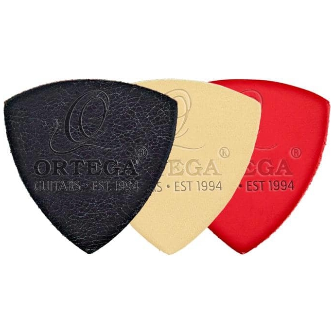 Ortega - Ortega UKEPICK-ASS Ukulele Plektren Leder 3 Stück