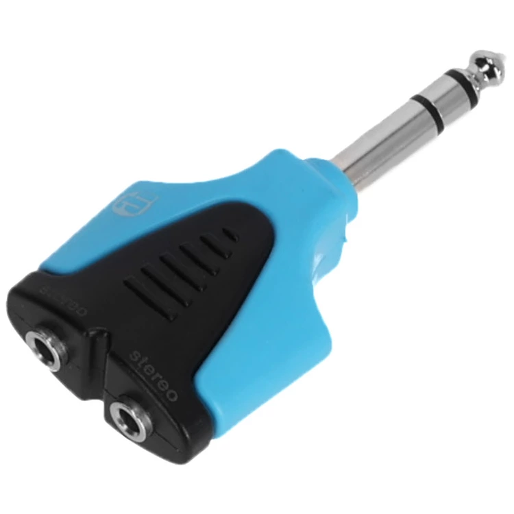 Adam Hall 4 STAR AY MF3 JM3 BLU LINE - Y-Adapter 2 x Minijack female TRS x Jack TRS 2