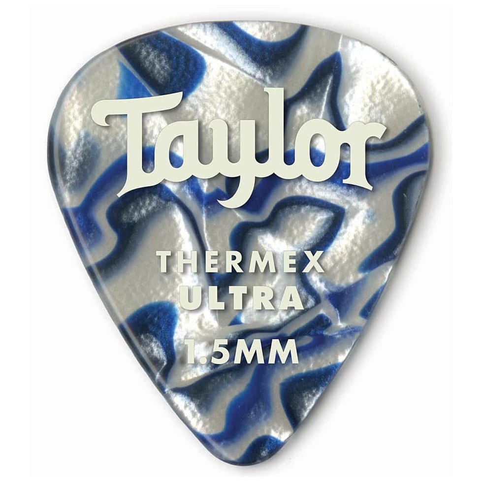 Taylor - Taylor Premium 351 Thermex Ultra Picks Blue Swirl 1.50 Packung mit 6 Stück