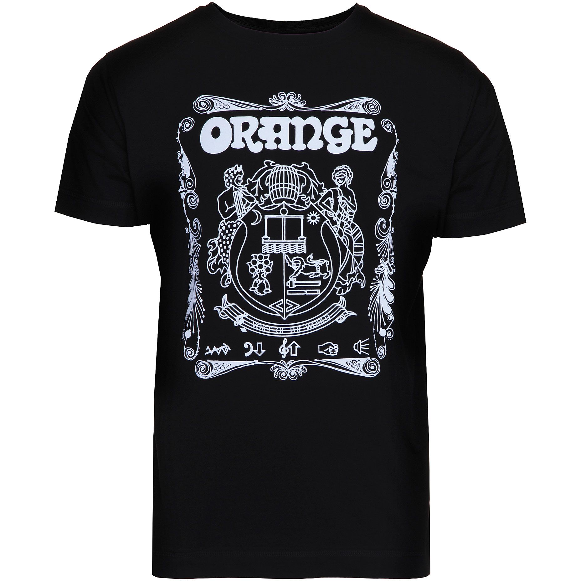 Orange T-Shirt Crest BLK L