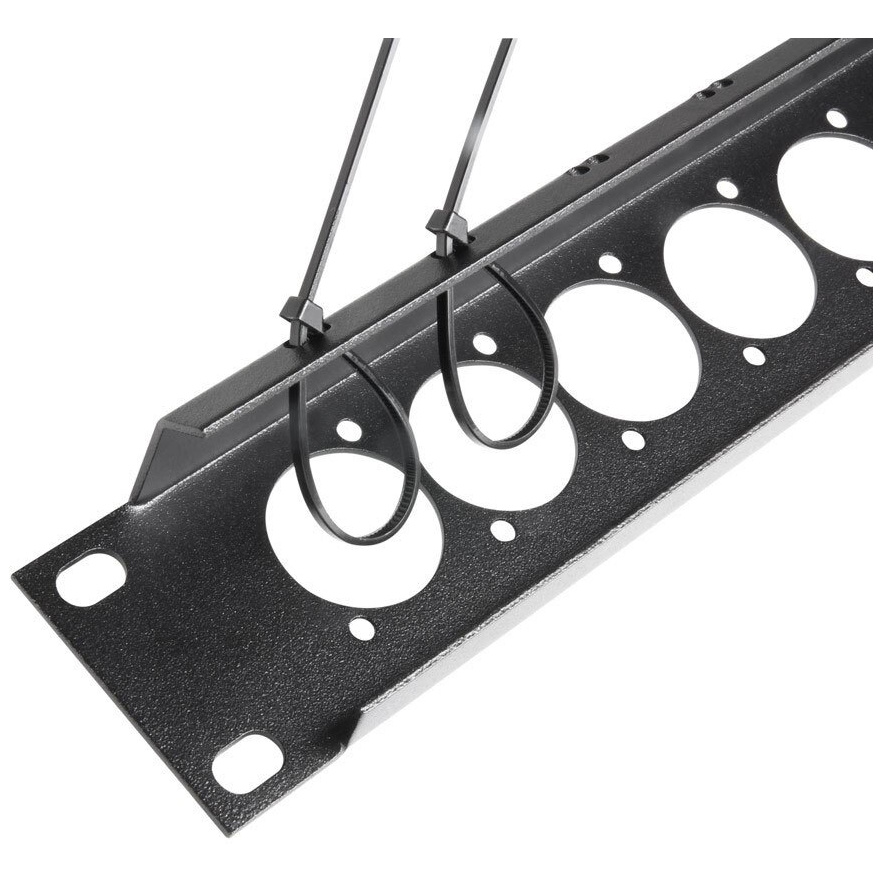 Adam Hall 19" Parts 872225 U-Shaped Rack Panel 16 Sockets 1U with Tie Bar 1