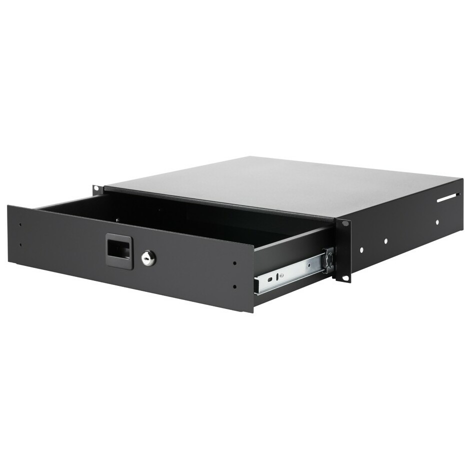Adam Hall 87402A Rackschublade 2 HE Aluminium 1