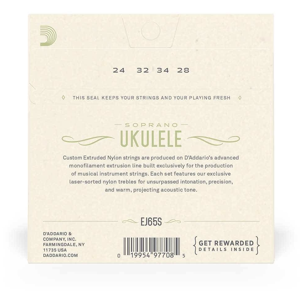 D’Addario - D’Addario EJ65S - Pro-Arté Ukulele Soprano Extruded Nylon 024-028 - 4