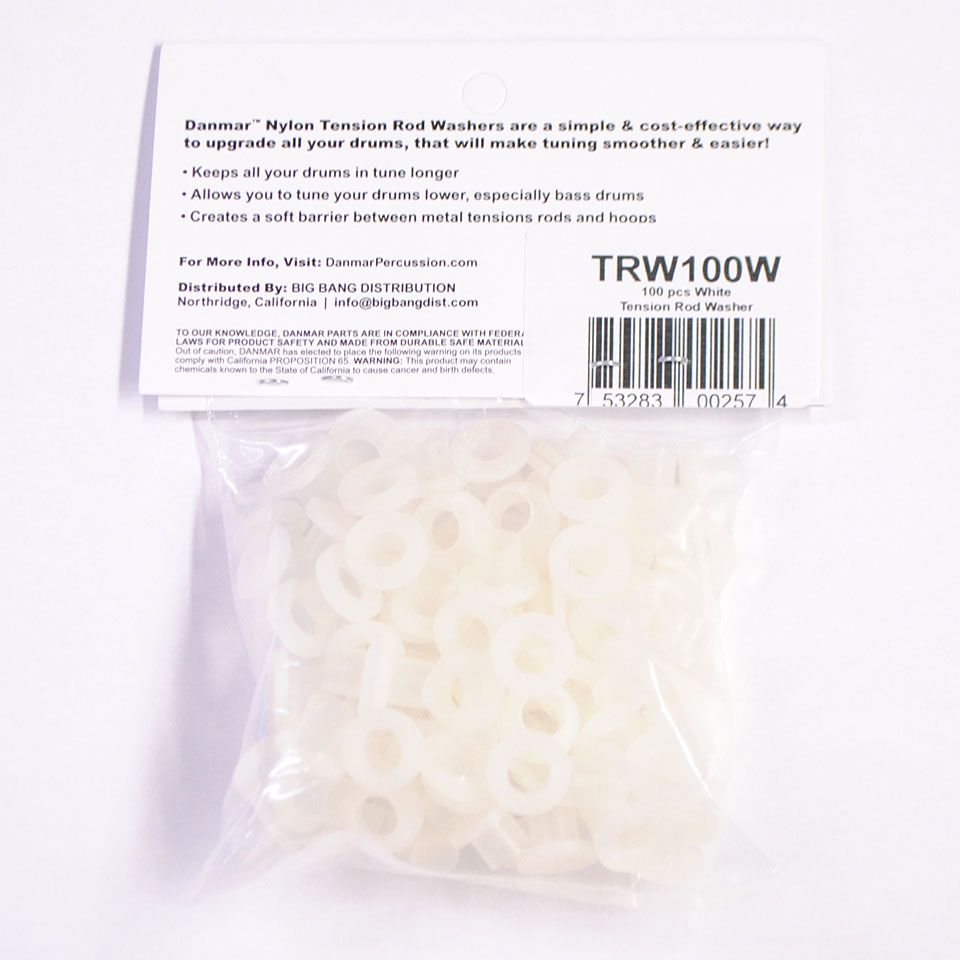  Tension Rod Washers 100 Pcs. White 1