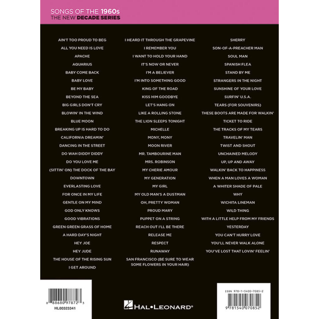 Hal Leonard The New Decade Series: Songs of the 1960s 1