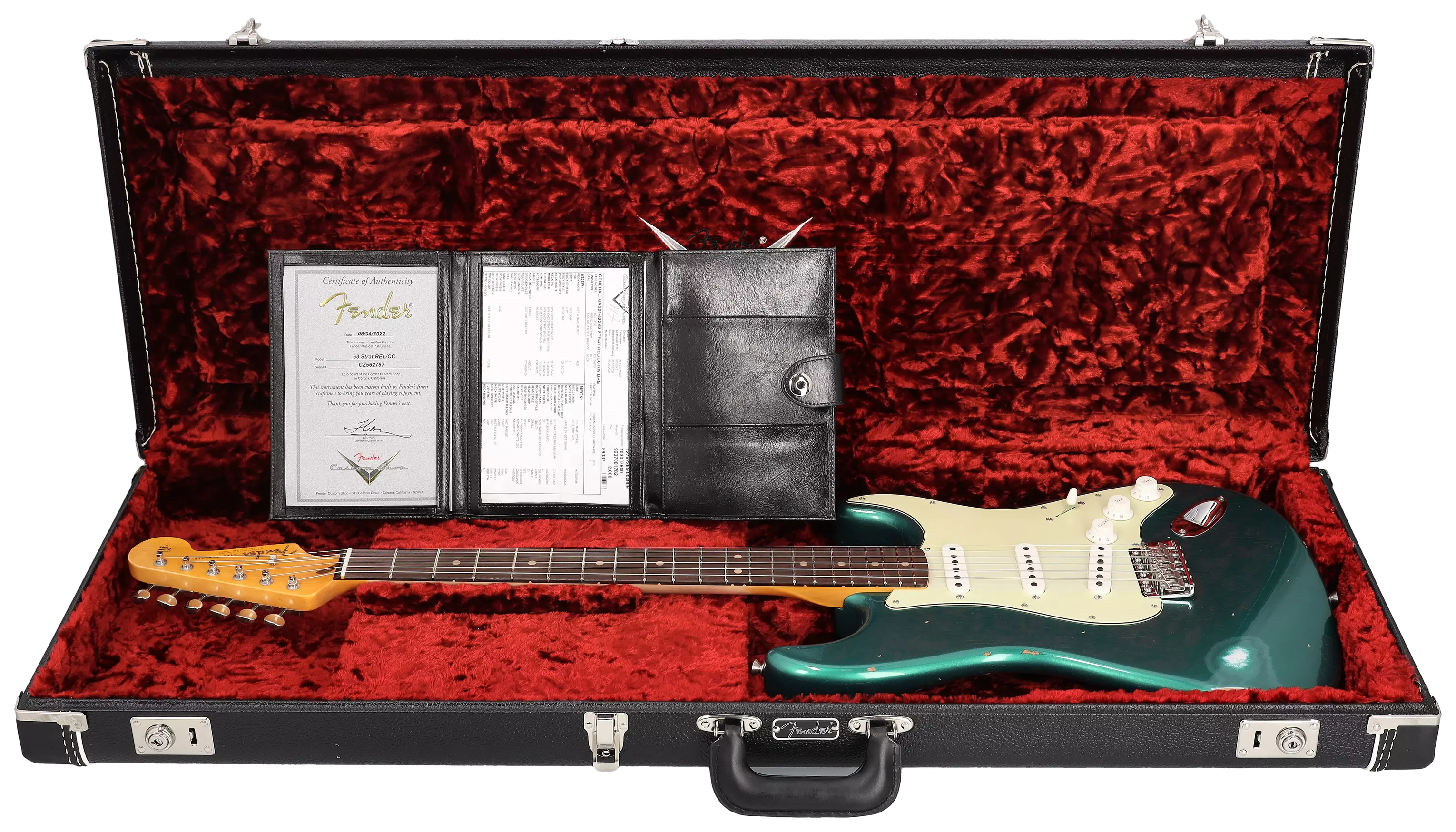 Fender Custom Shop 1963 Stratocaster Relic Aged British Racing Green Metallic #CZ562787 10
