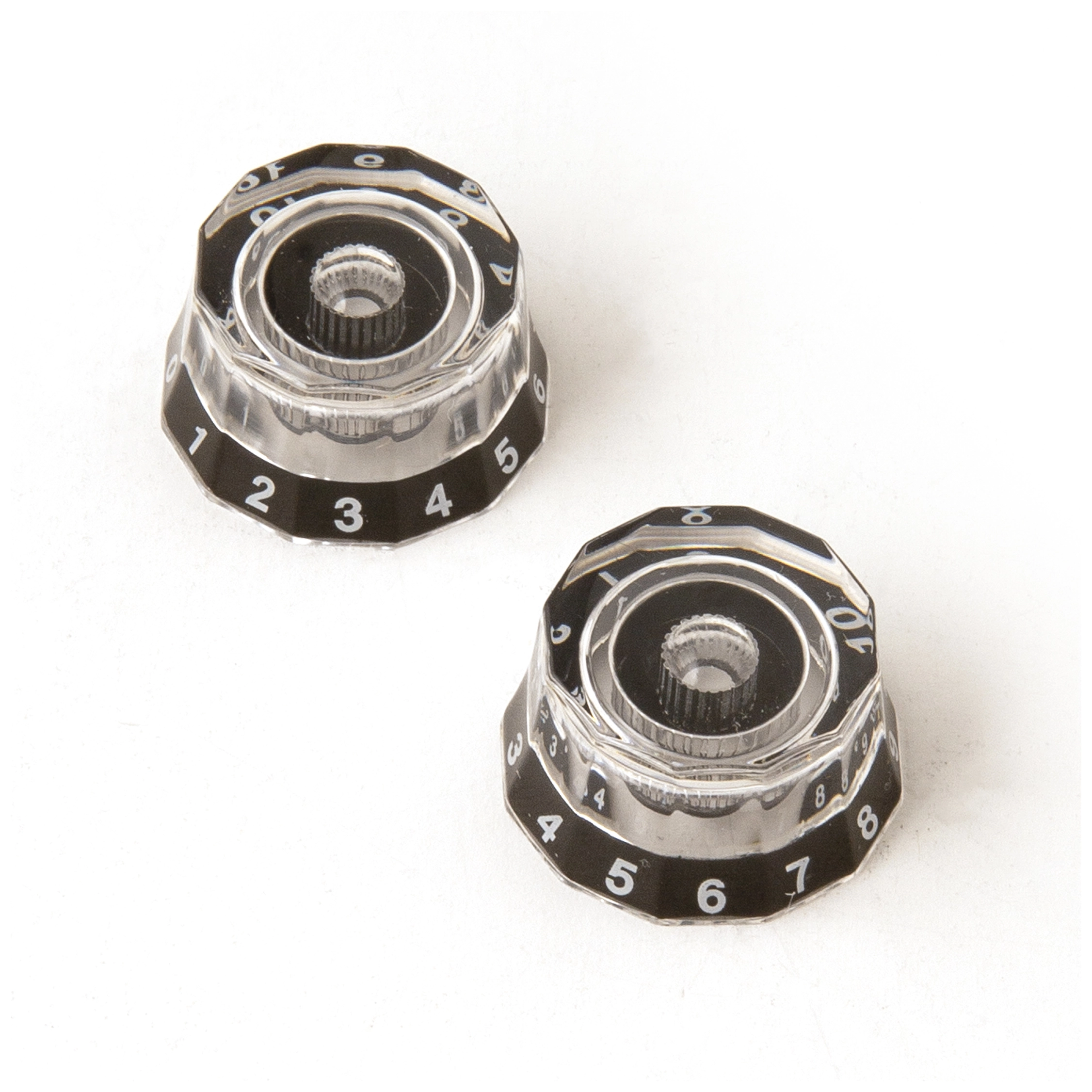 PRS 331556 Knobs Lampshade Clear with Black 2pcs