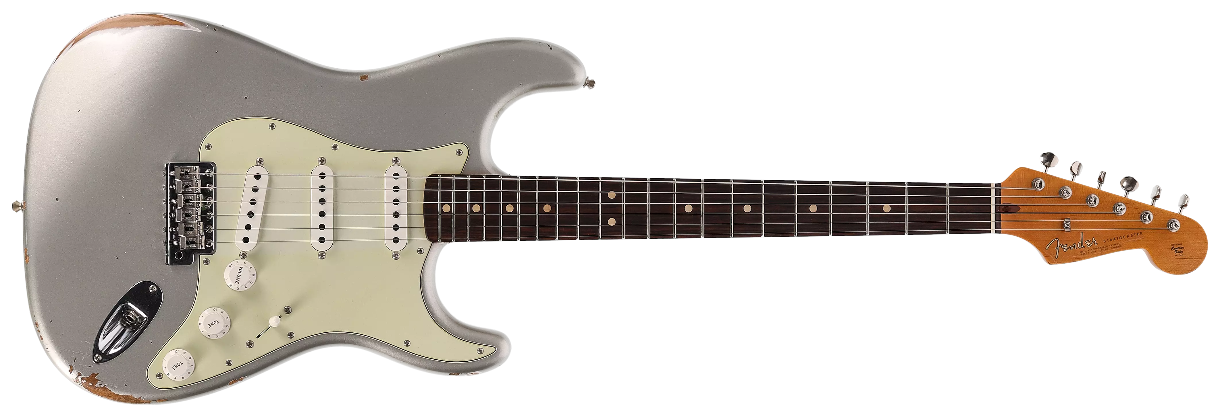Fender Custom Shop 1963 Stratocaster Relic Aged Inca Silver Metallic #2 1