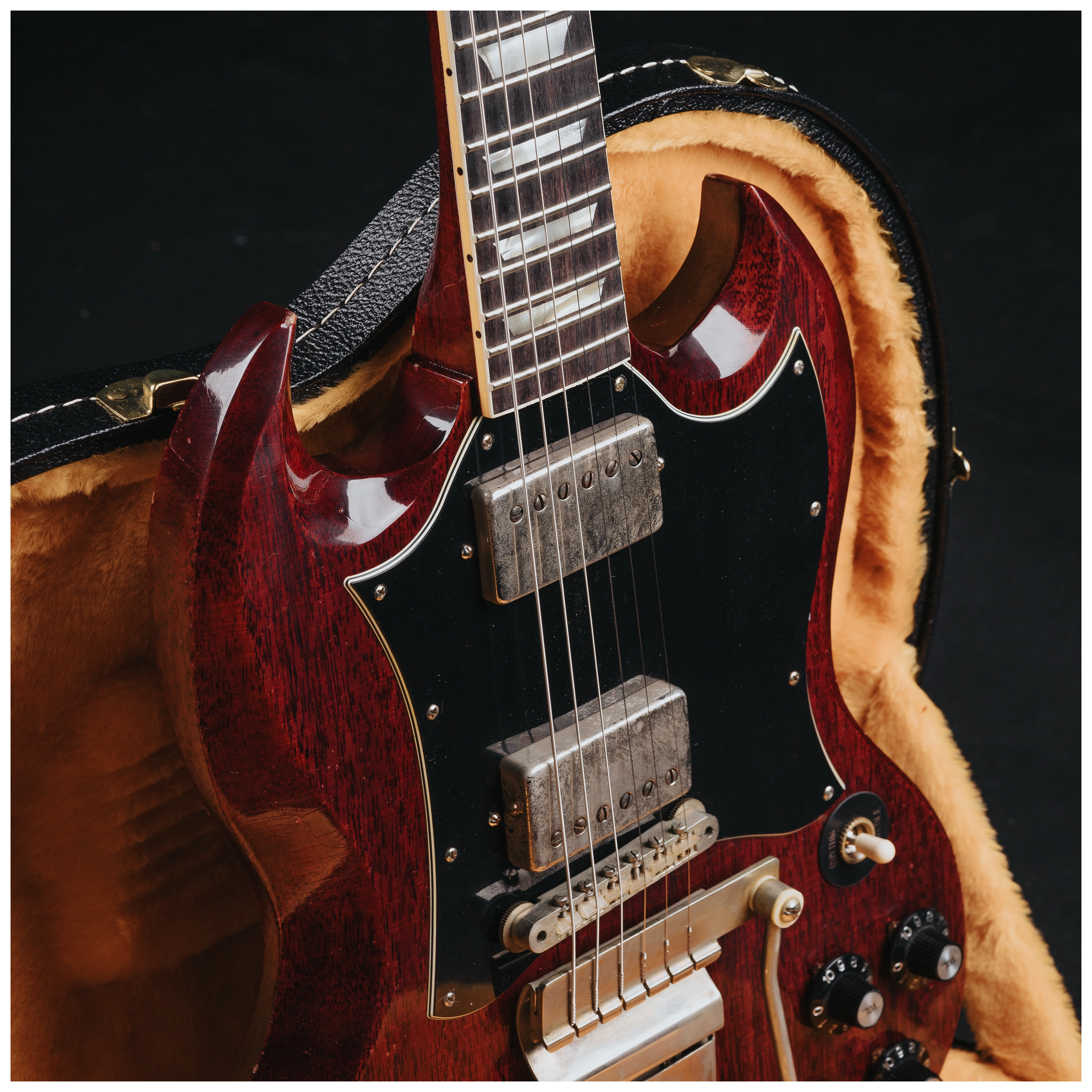 Gibson 64 SG Standard Cherry Long Maestro Heavy Aged Murphy Lab 28