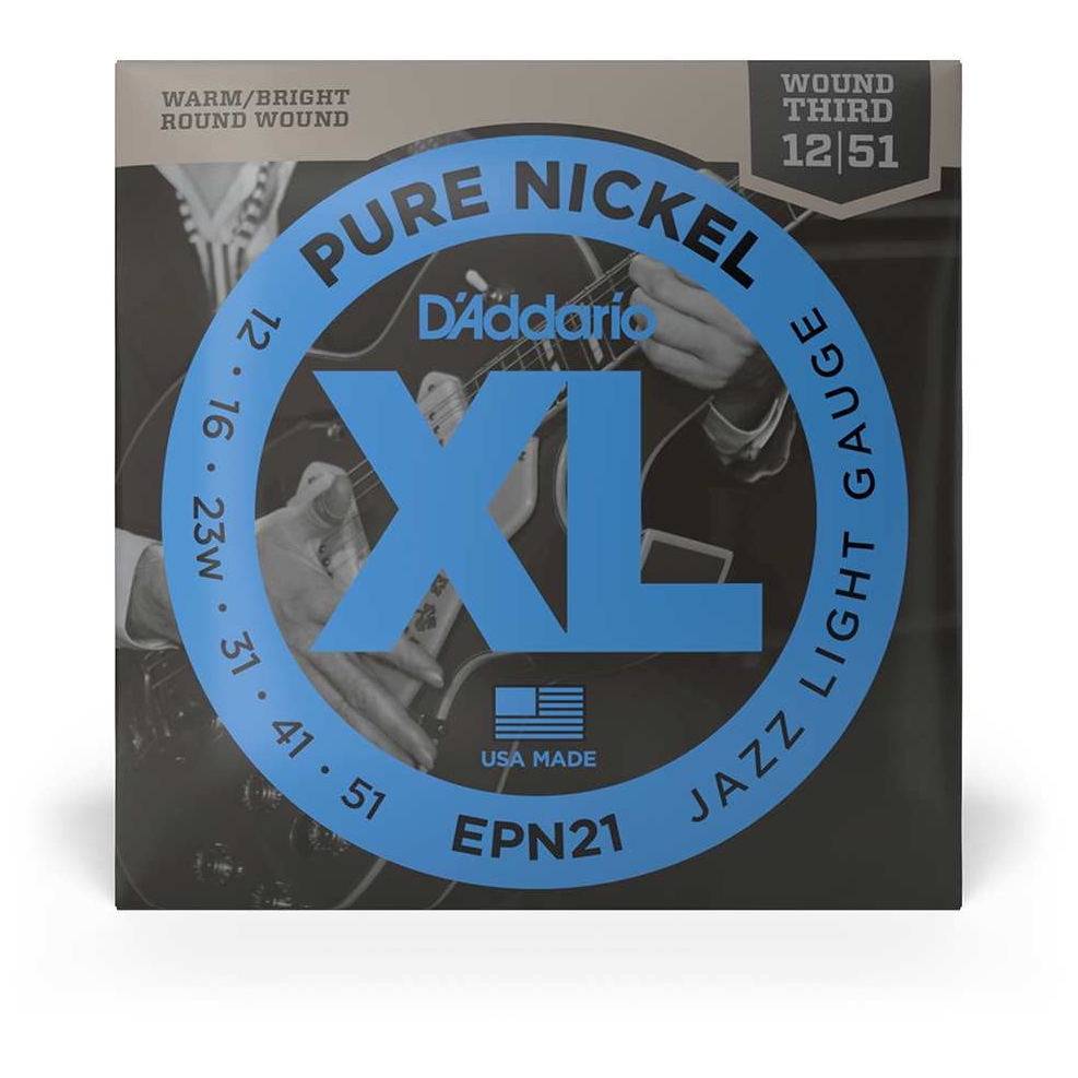 Image of D’addario epn21  xl electric pure nickel  012 052 10009020 1