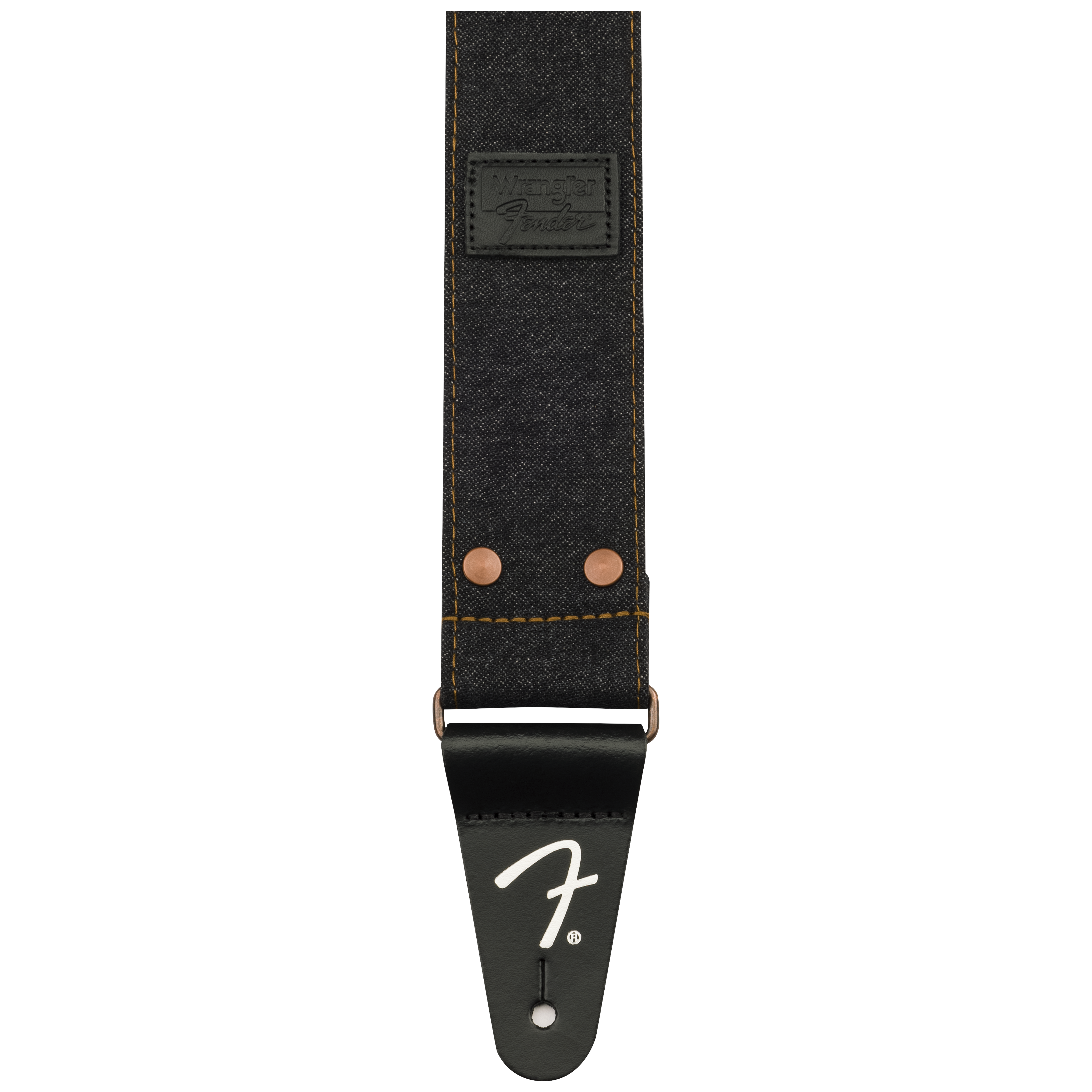 Fender Wrangler Riveted Denim Strap Black 3