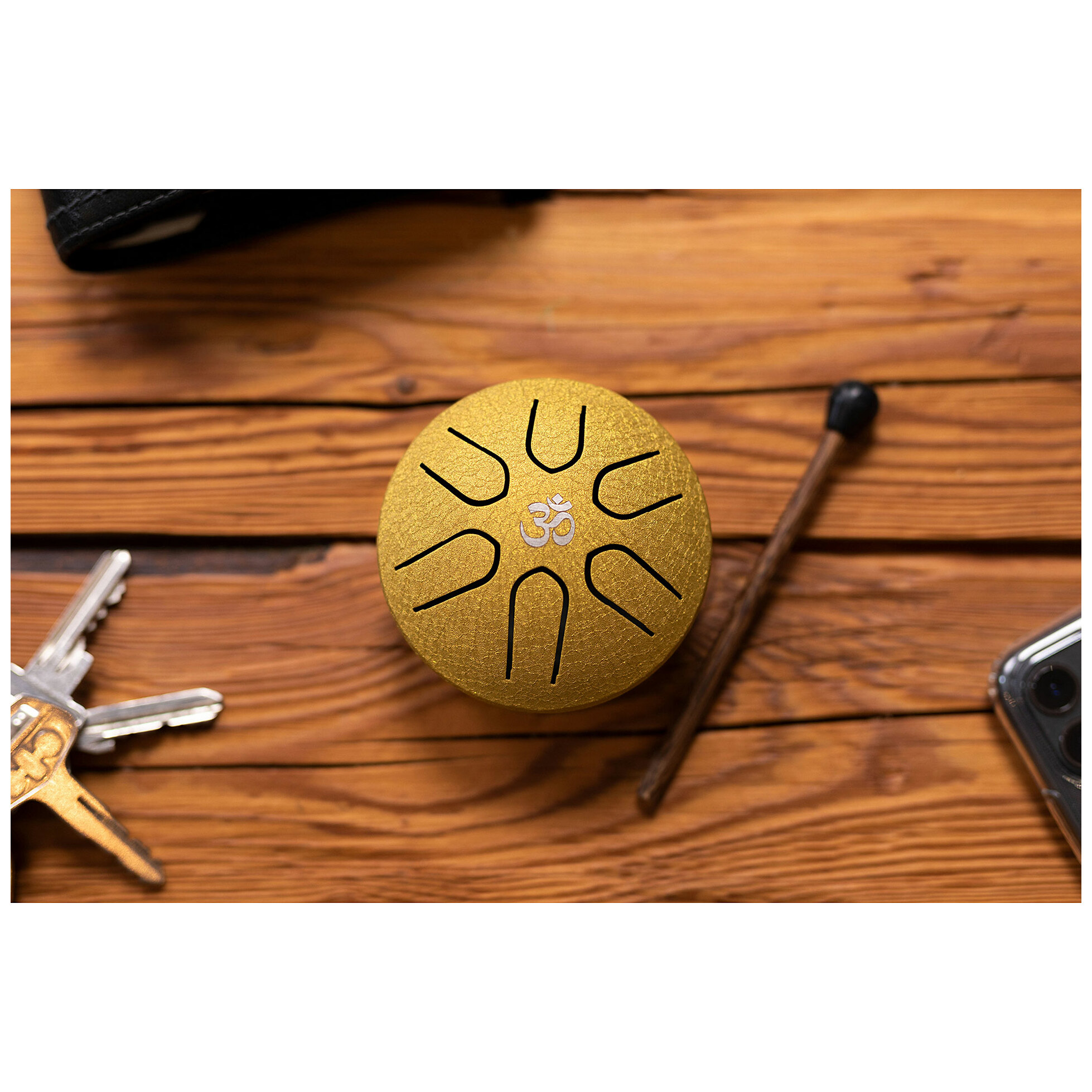 Meinl Sonic Energy PSTD3GOM - Pocket Steel Tongue Drum A Dur - 6 Töne - Gold, OM / 3"/7,6 cm 2
