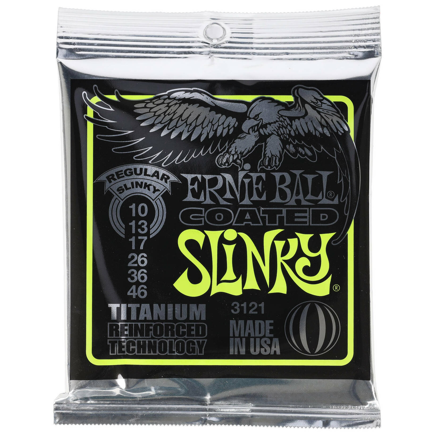 Ernie Ball 3121 - Coated Titanium Regular Slinky | 010-046