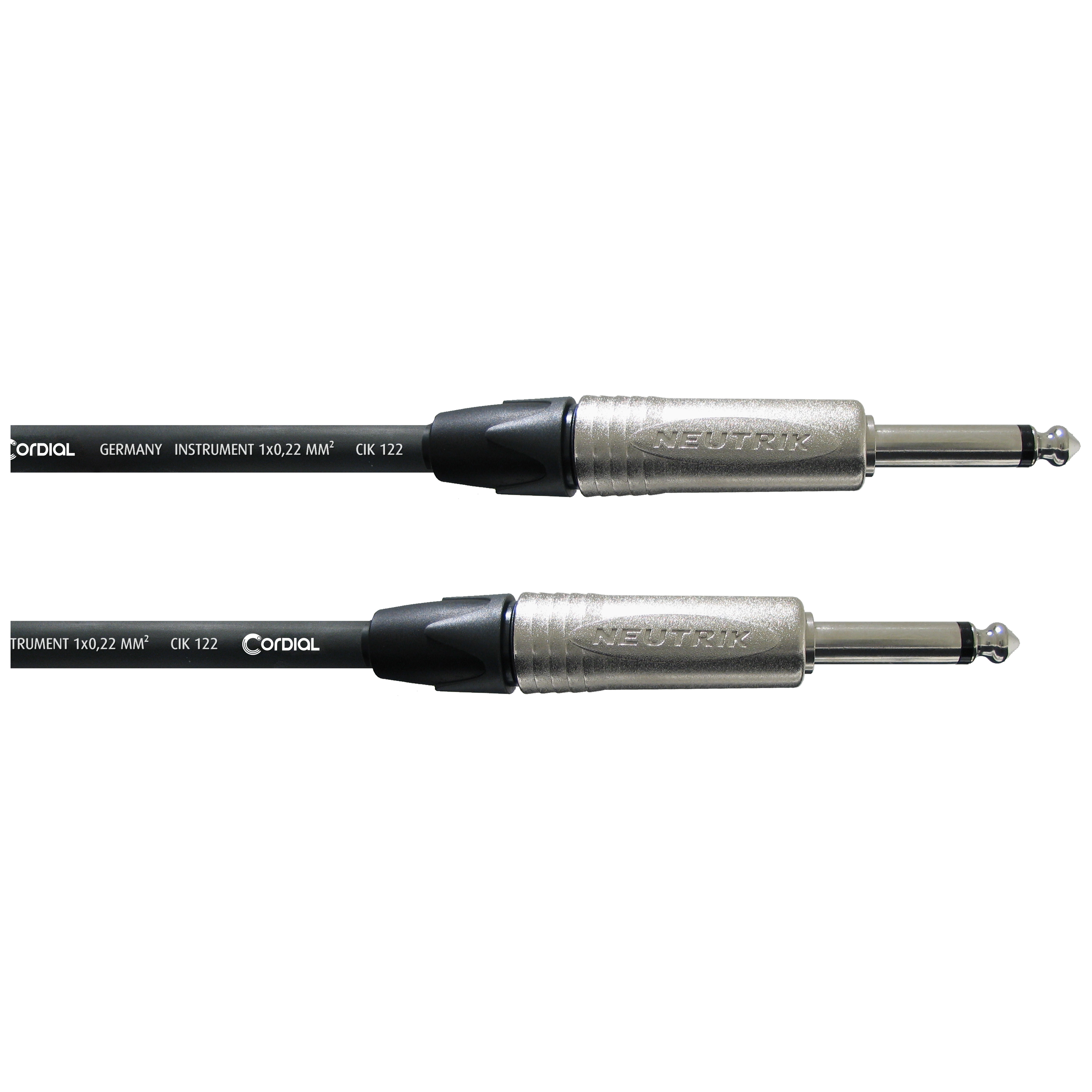 Cordial Instrumentenkabel CXI 3 PP 3m NEUTRIK 2 x Klinke 6,3 mm mono 1
