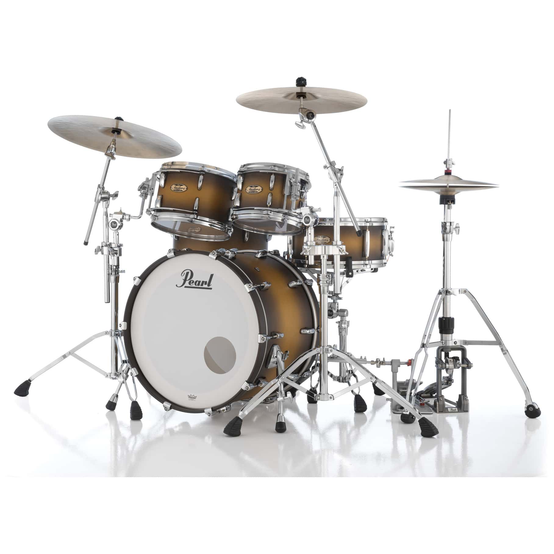Pearl Masters Maple Pure 22" Matte Olive Burst L-Rod Gyrolock 2