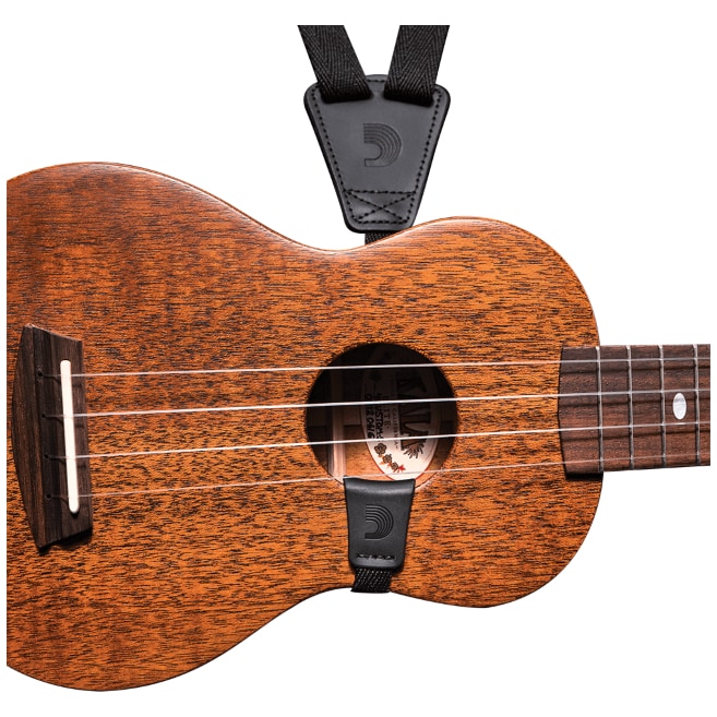 D’Addario - D’Addario Eco-Comfort Ukulele Strap Black - 1
