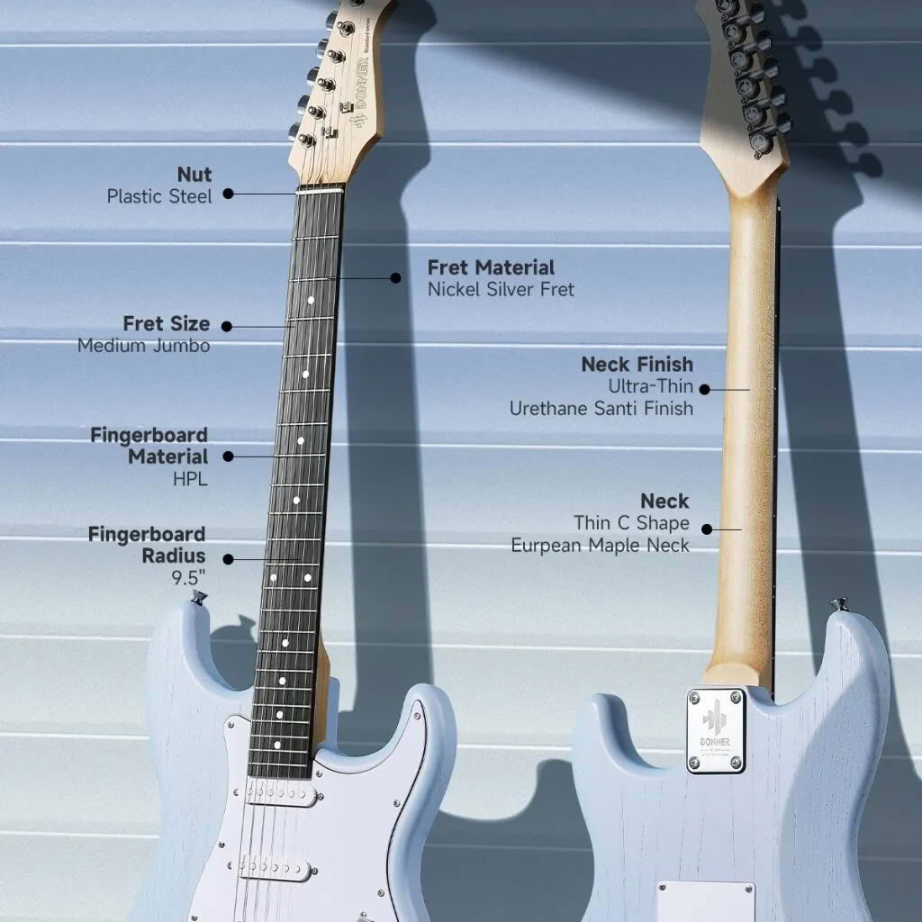 Donner DST-80 Sonic Blue 6