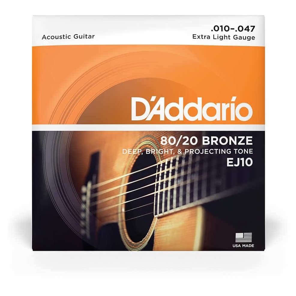 D’Addario - D’Addario EJ10 - Acoustic 80 20 Bronze 010-047