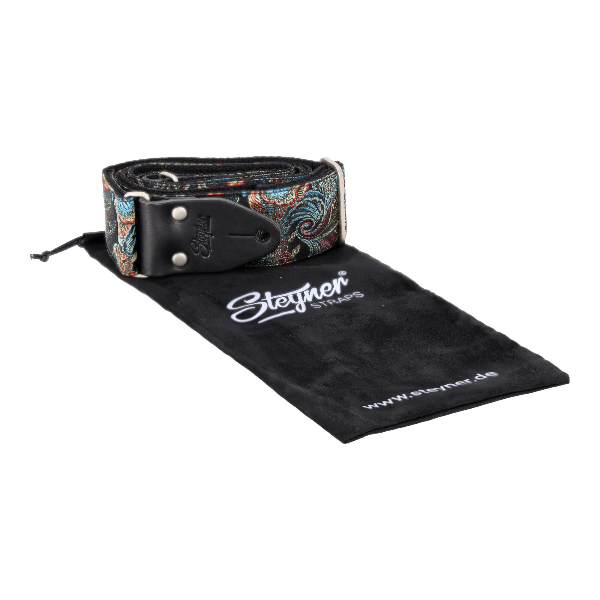 Image of Steyner straps vintage gitarrengurt  eastern nights silber schwarz 6