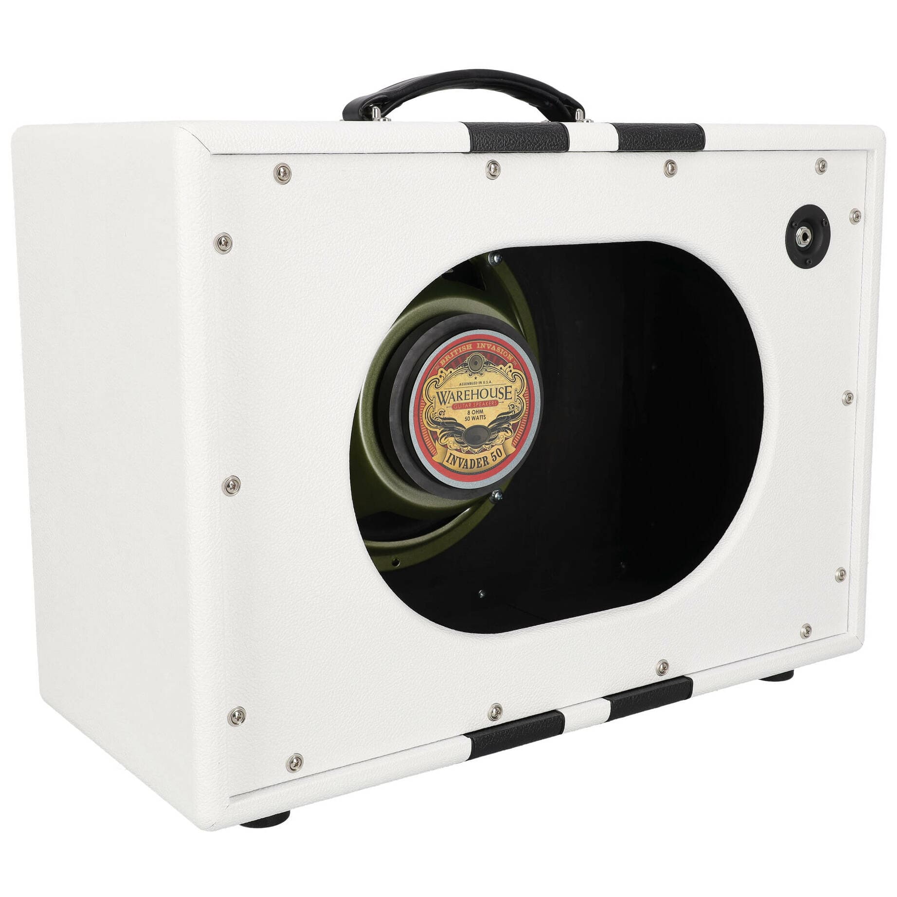 Hook Amplification 1x12 Wizard Cabinet WGS Oval White Black Stripes 1