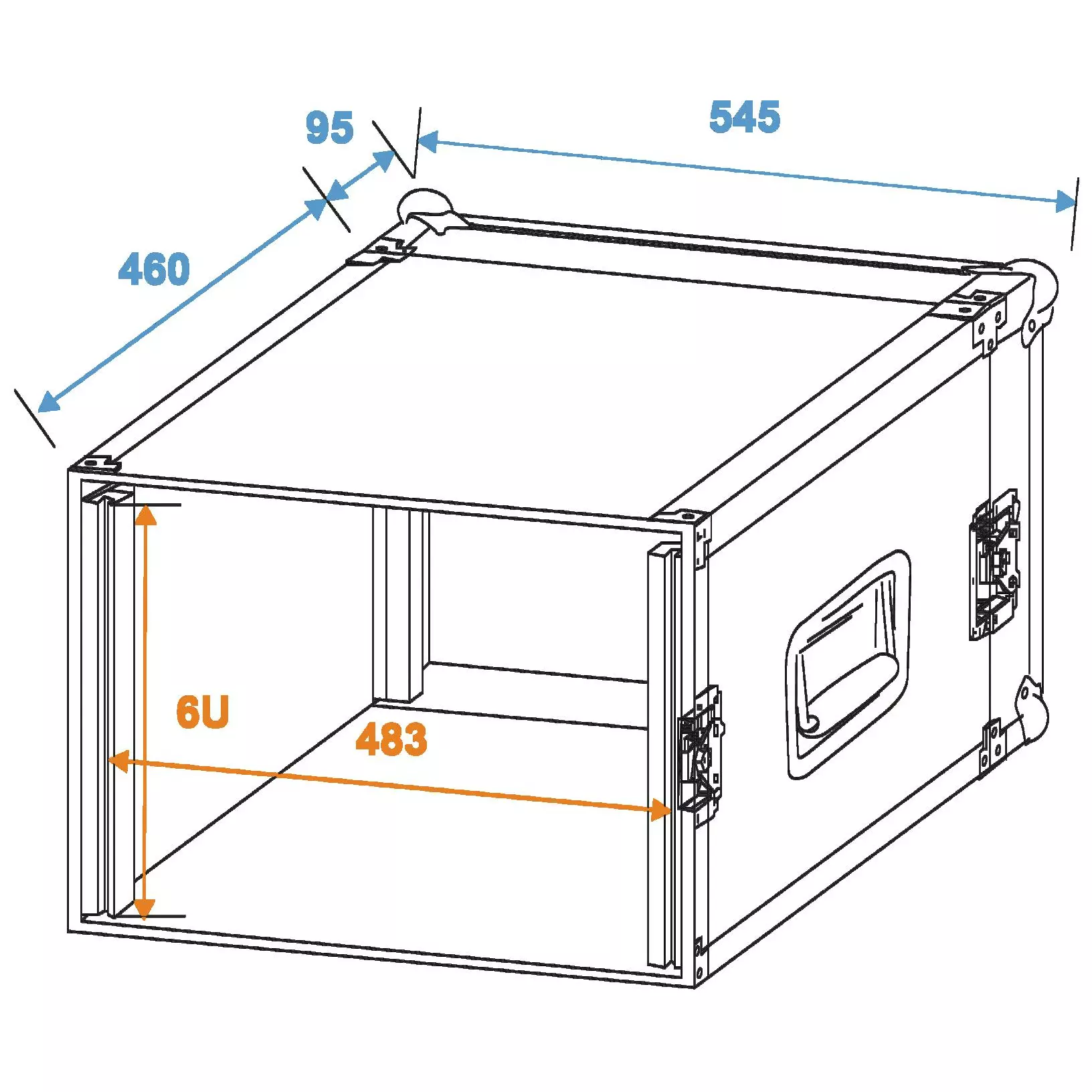 Roadinger Verstärkerrack PR-2, 6 HE, 47 cm tief 1