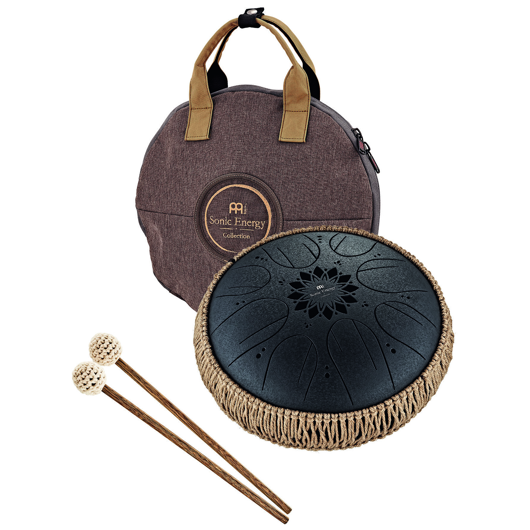 Meinl Sonic Energy MOSTD1BK - Medium Octave Steel Tongue Drum 10", H Moll, 8 Töne, 432 Hz, Schwarz 2