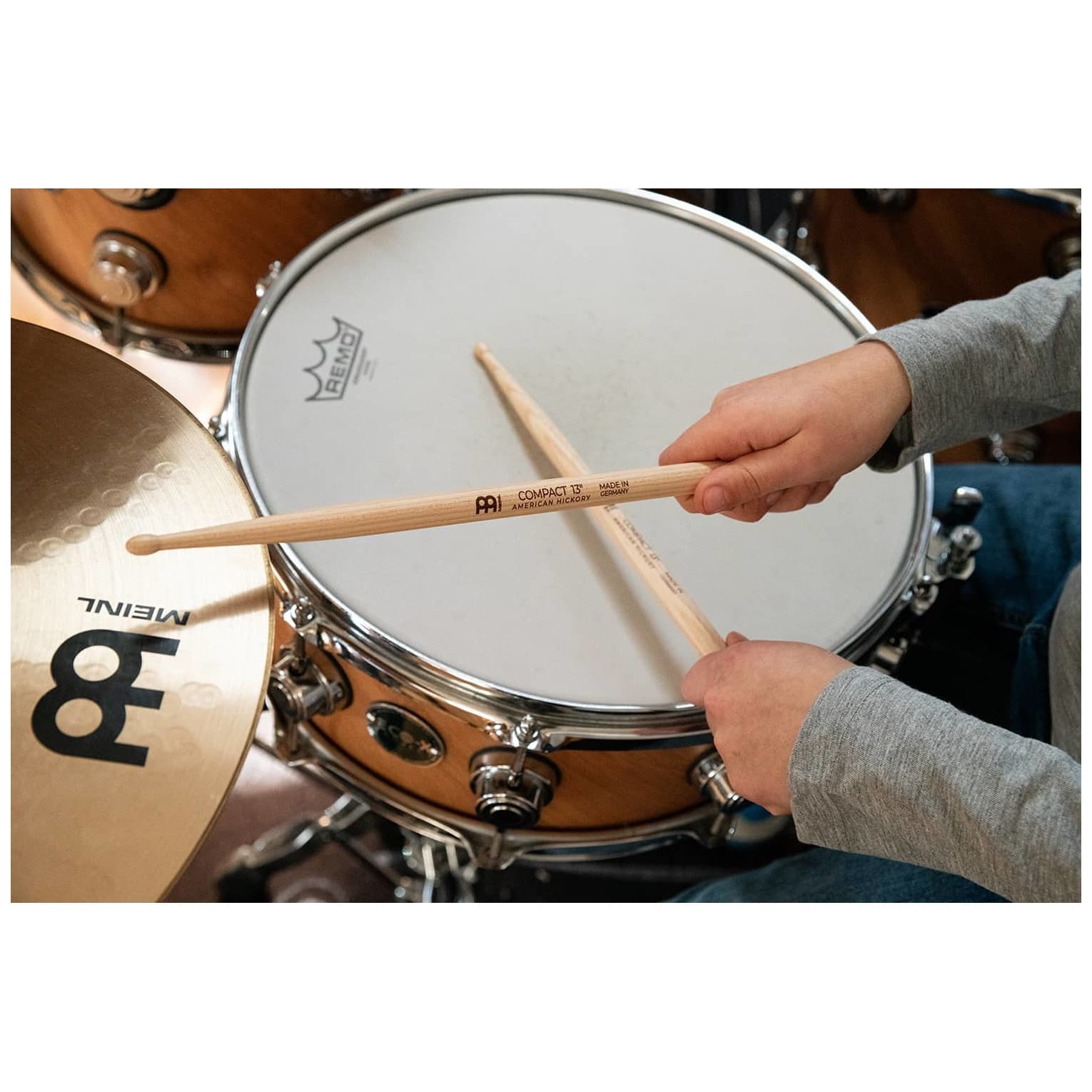 Meinl Stick Brush - Meinl Stick Brush Compact 13 Drumstick American Hickory - 4